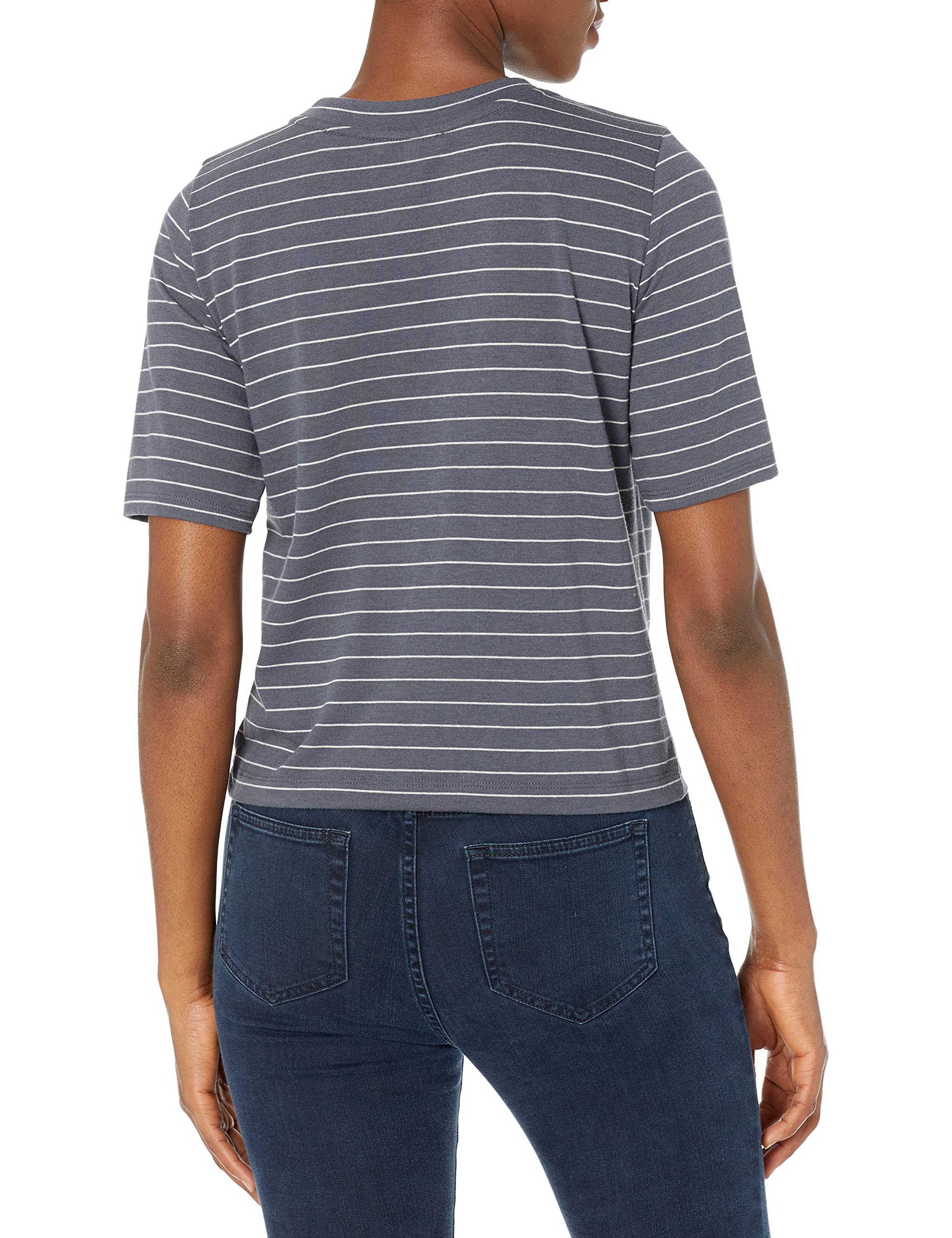 Vince Women's Chalk Stripe Elbow Sleeve Crew Neck Sweater | Casual Office Wear & Fall Layering Essential