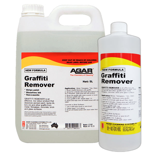 Powerful Agar Graffiti Remover Spray - Fast-Acting Graffiti & Stain Cleaner for Walls, Brick & Concrete - Ideal for Urban Cleanup & Property Maintenance