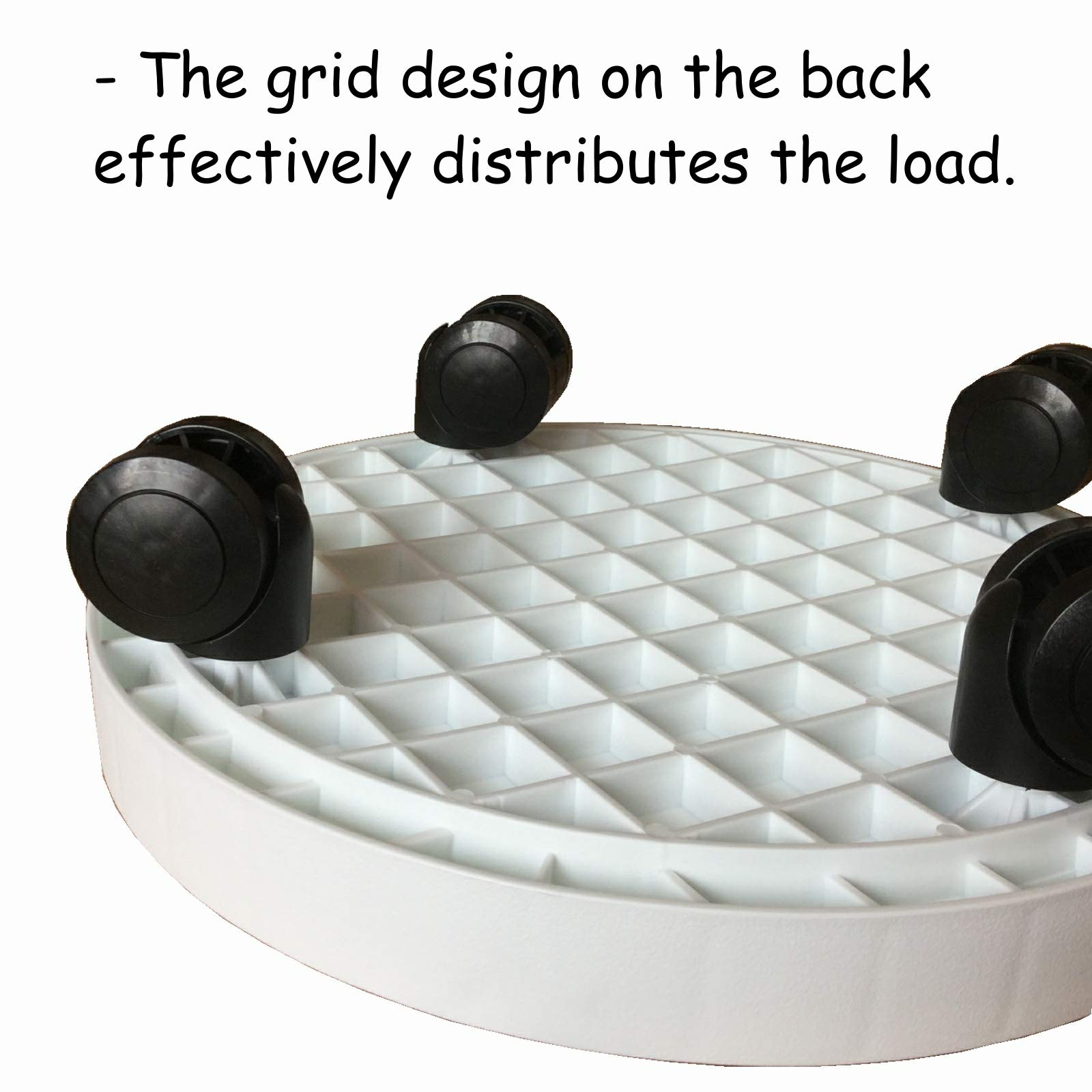 2 Pack Heavy Duty 14 Inch Plant Caddy with Wheels - Rolling Plant Stand, Pot Trolley with Casters - Wheeled Planter Saucer Tray for Indoor & Outdoor Use - Perfect for Moving Potted Flowers, Herbs, and Small Trees