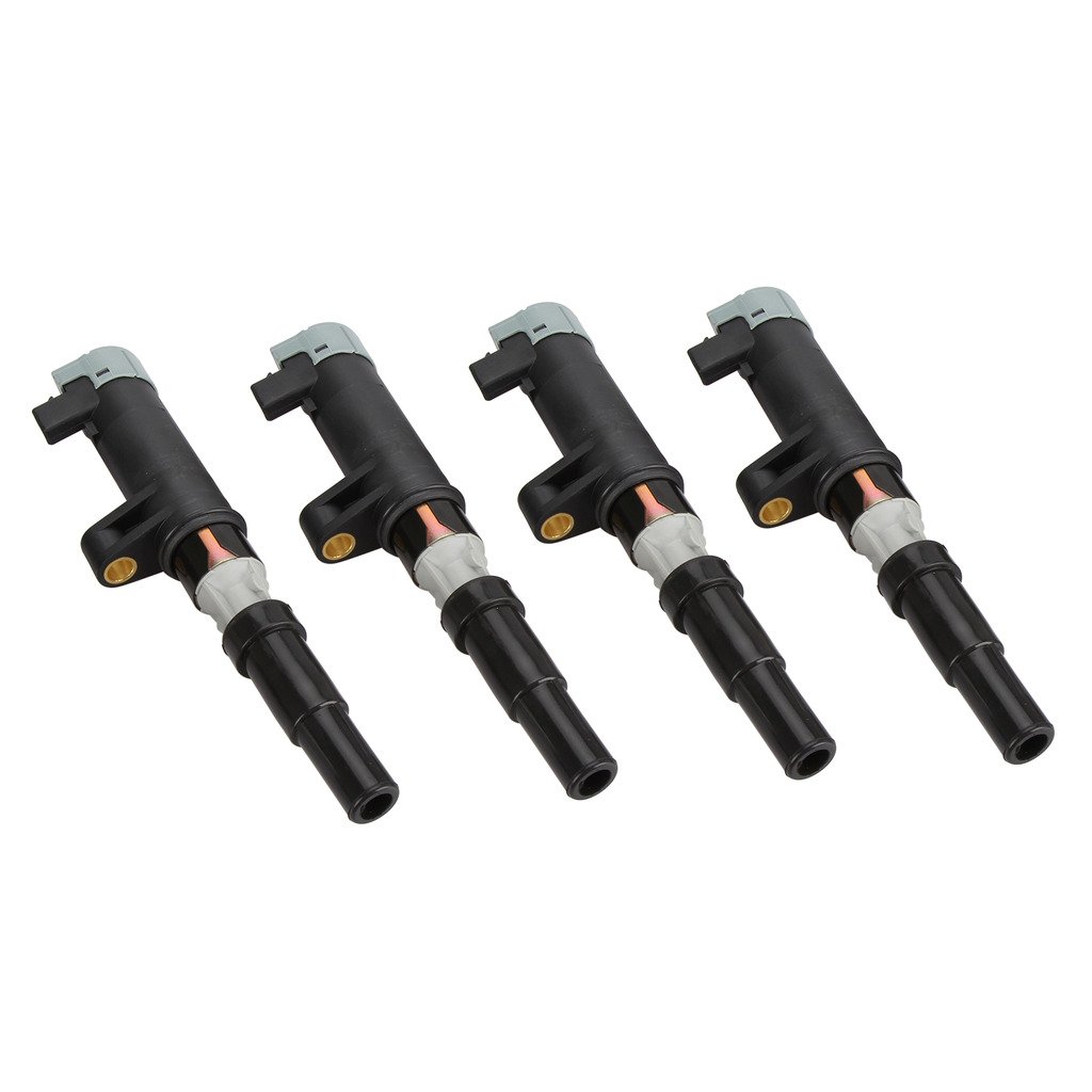 Dromedary 4-Piece Ignition Coil Set Compatible with Renault Nissan Megane Scenic Grand Trafic Vel Satis - Replacement Part 22448-00QAA - Perfect for Engine Performance & Tune-Up Maintenance
