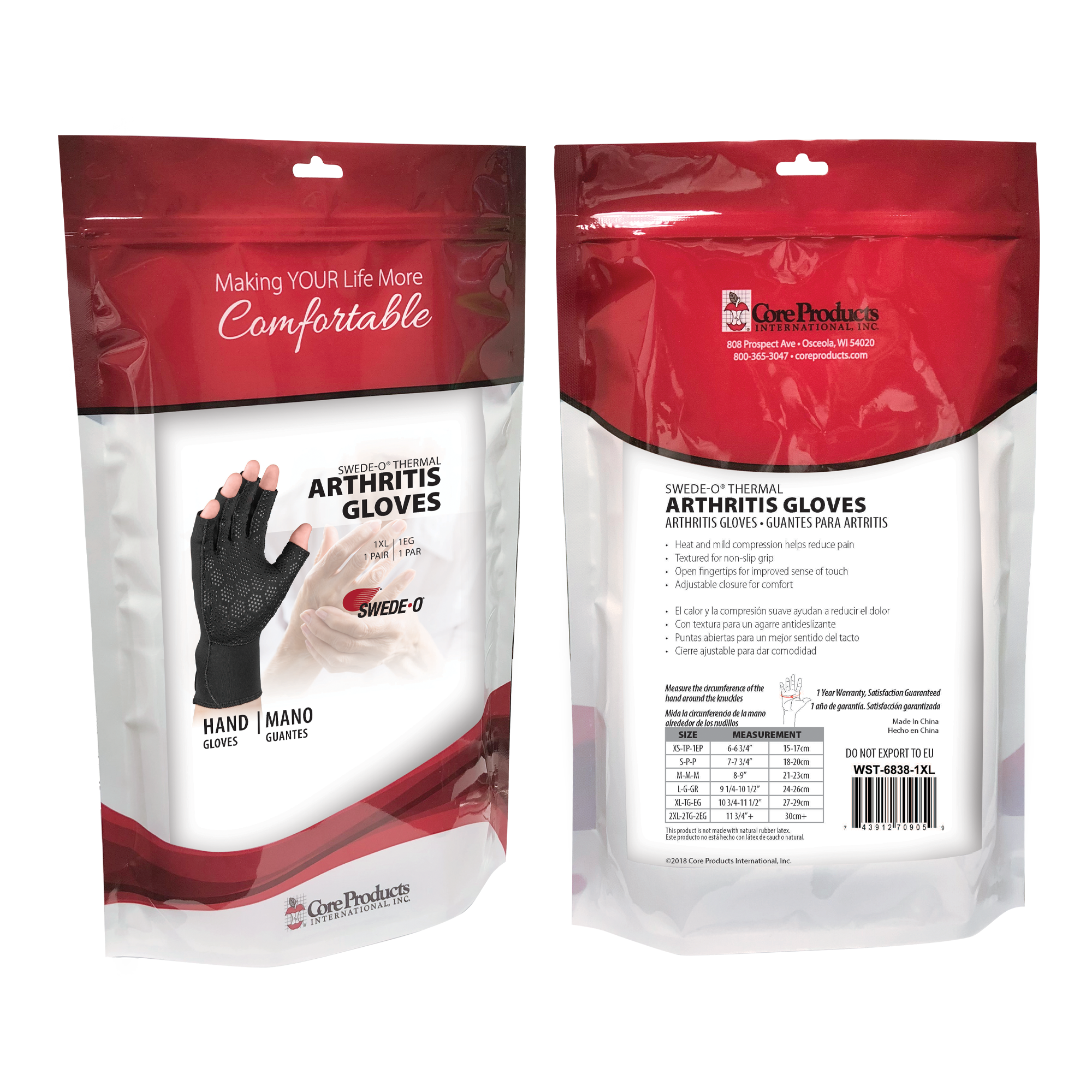 Swede O Thermal Arthritis Gloves for Women & Men - Pain Relief & Warmth - Copper Infused Fingerless Gloves for Hand Pain, Swelling & Circulation - Perfect for Typing, Knitting & Cold Weather Activities