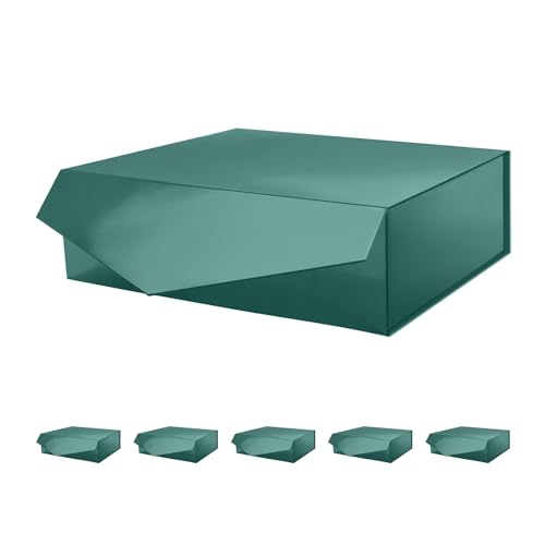 13.5x9x4.1 Inch-Dark Green-Pack of 6