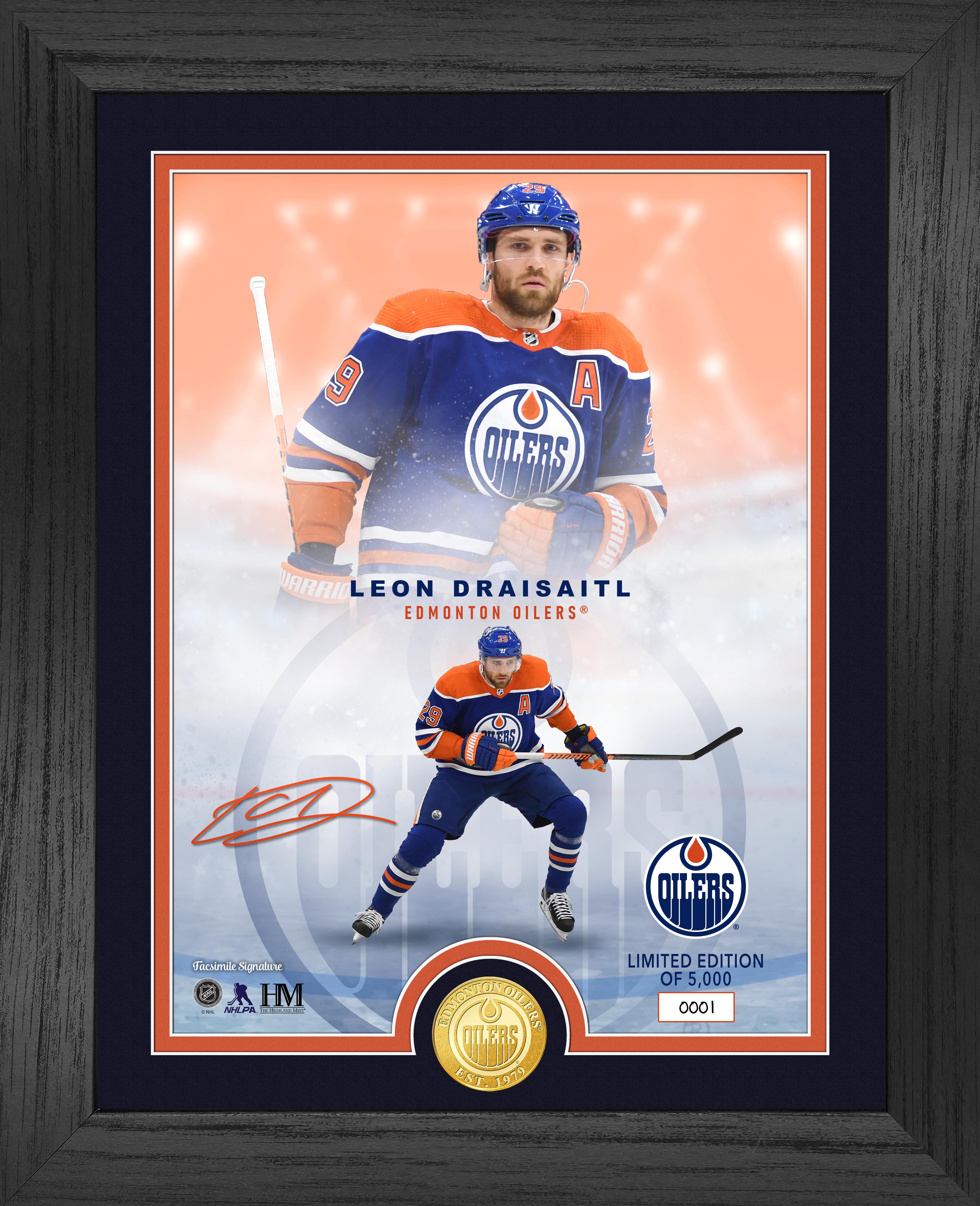 Leon Draisaitl Edmonton Oilers Commemorative Bronze Coin with Photo - Limited Edition Collectible for Hockey Fans, Sports Memorabilia, Gift for NHL Enthusiasts - Perfect for Display Cases, Man Caves, and Sports Collections