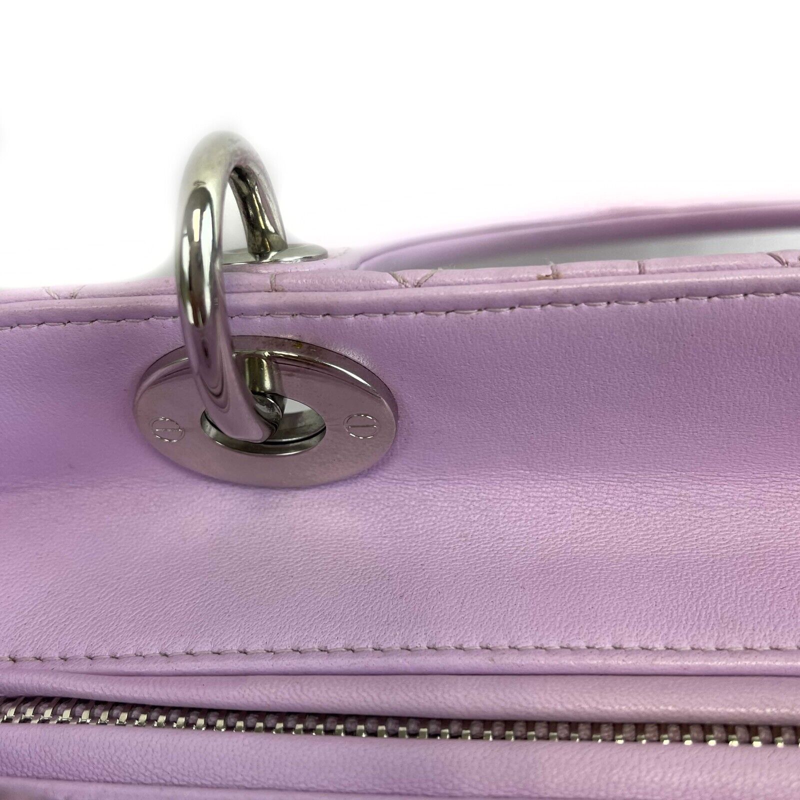 Christian Dior Lady Dior Medium Handbag - Cannage Quilted Leather in Antique Pink with Adjustable Strap | Luxury Designer Purse for Women, Perfect for Parties, Weddings & Special Occasions