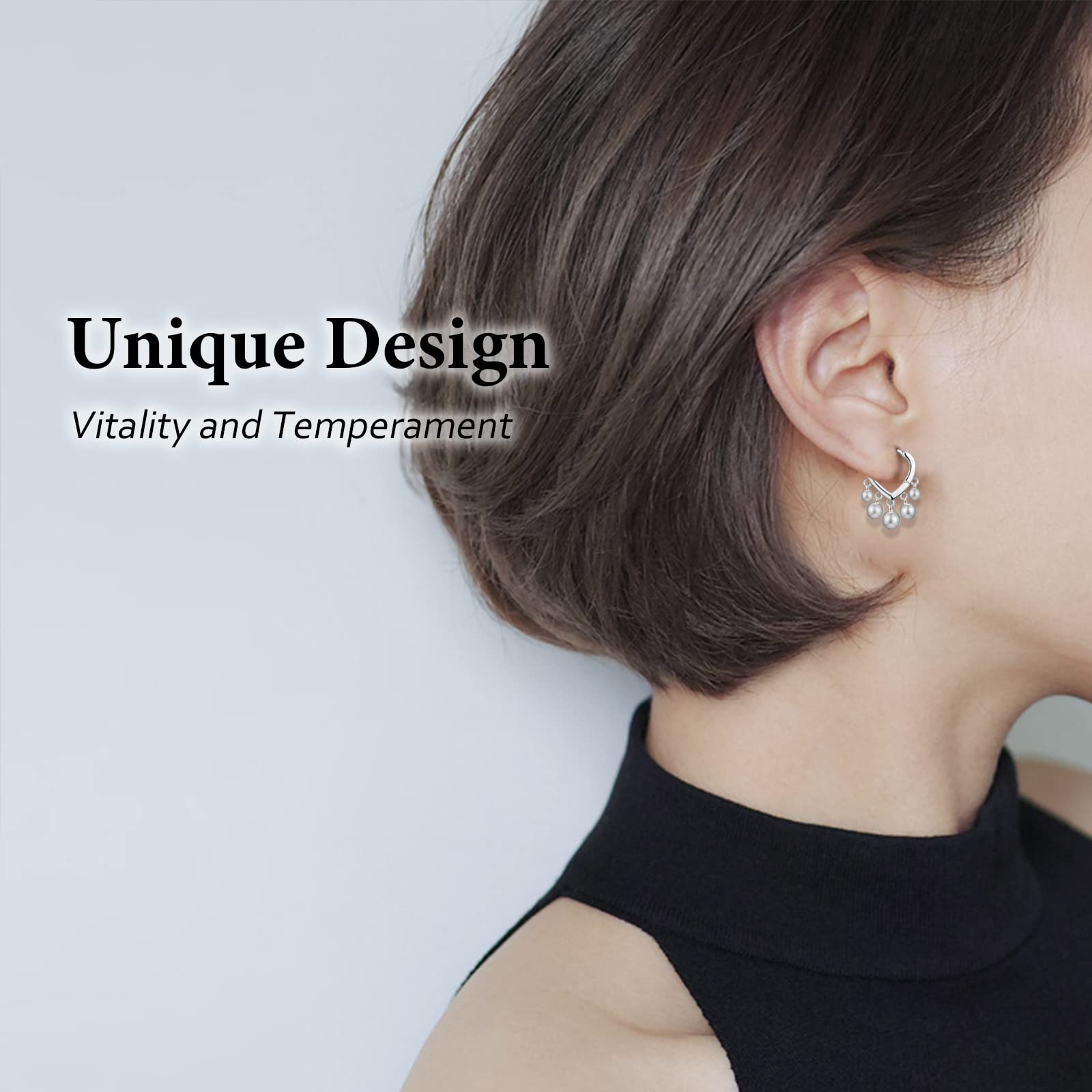 14K Gold Plated Beaded Dangle Earrings for Women - Sterling Silver Elegant Statement Jewelry - Perfect for Parties, Weddings & Everyday Wear