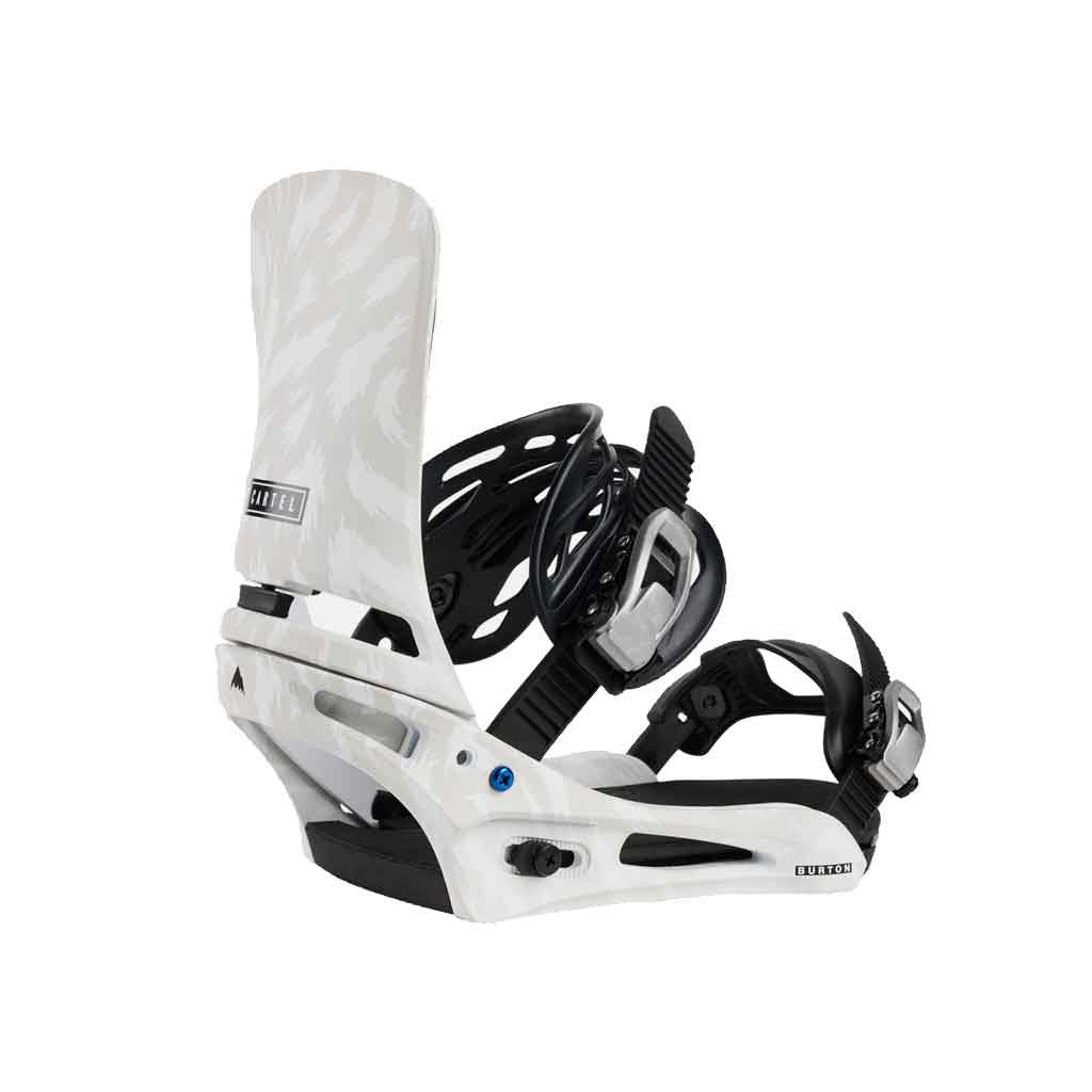 Burton 24/25 Cartel Re:Flex Snowboard Bindings - Gray/White - Perfect for All-Mountain & Freestyle Riding