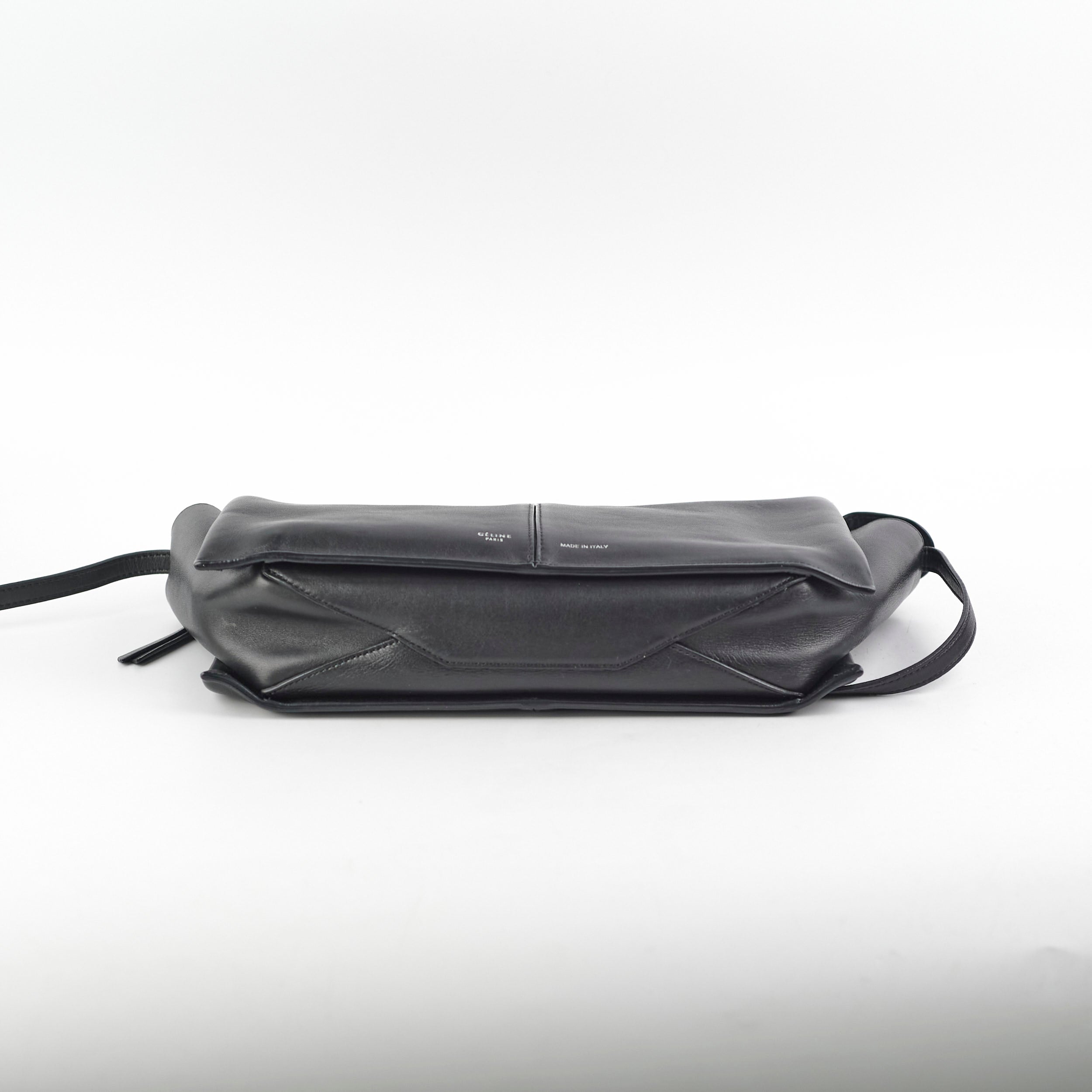 Celine TriFold Clutch On Chain Black Leather Crossbody Bag for Women - Elegant Evening Purse for Parties, Dinner Dates & Special Occasions