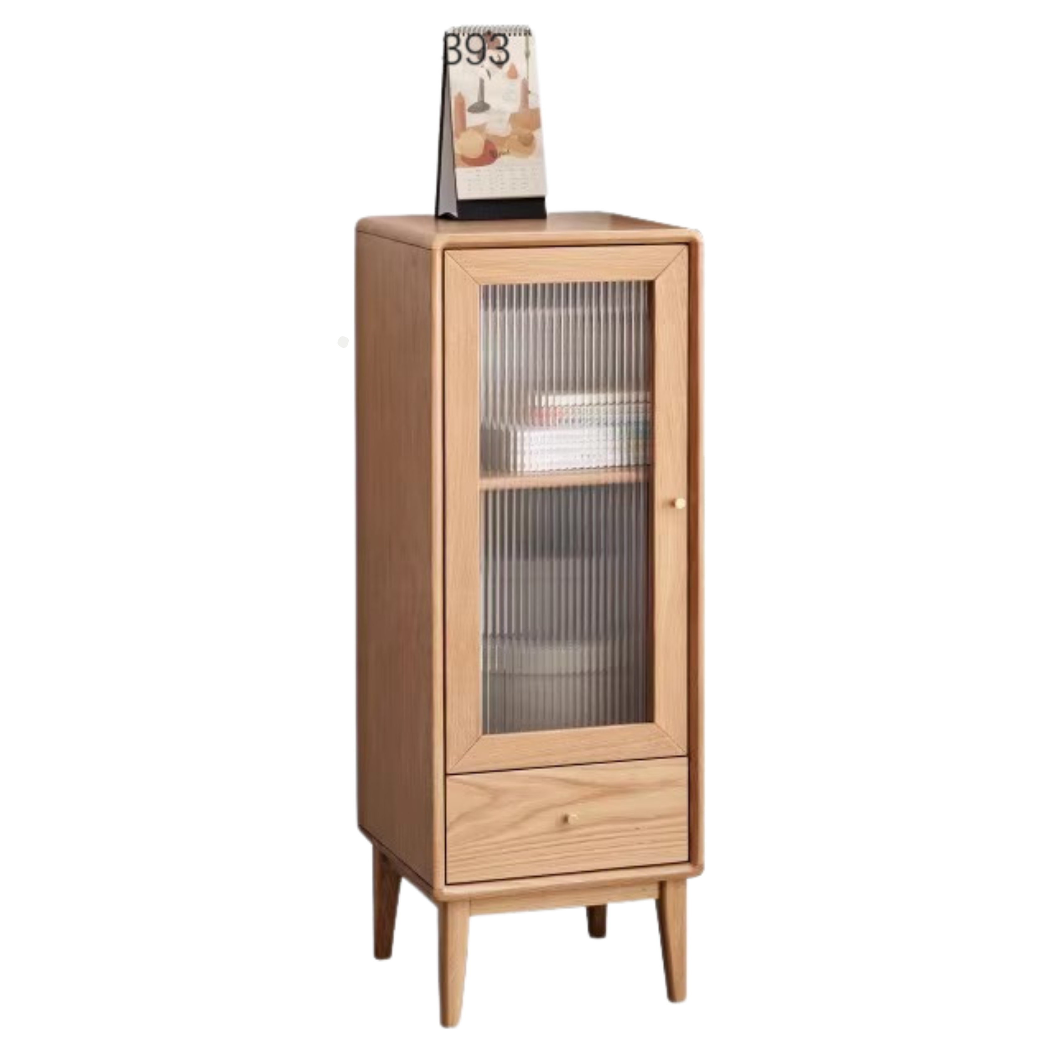 Solid Oak and Pine Wood Side Cabinet - Rustic Nightstand, Bedside Table, or Entryway Storage - Perfect for Bedroom, Living Room, or Hallway