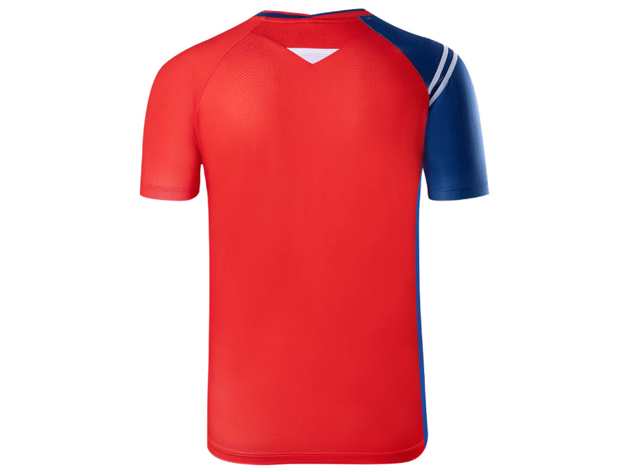 Victor T 35002 D Men's Tournament Performance T-Shirt - Breathable Quick-Dry Athletic Shirt for Golf, Tennis & Casual Wear (Red)