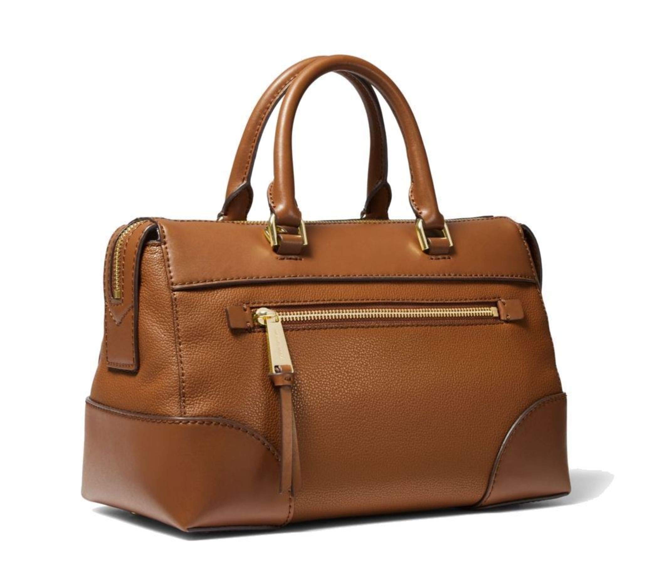 MICHAEL Michael Kors Maya Medium Pebbled Leather Satchel Bag for Women - Stylish Crossbody Handbag with Adjustable Strap, Perfect for Work, Travel & Everyday Use