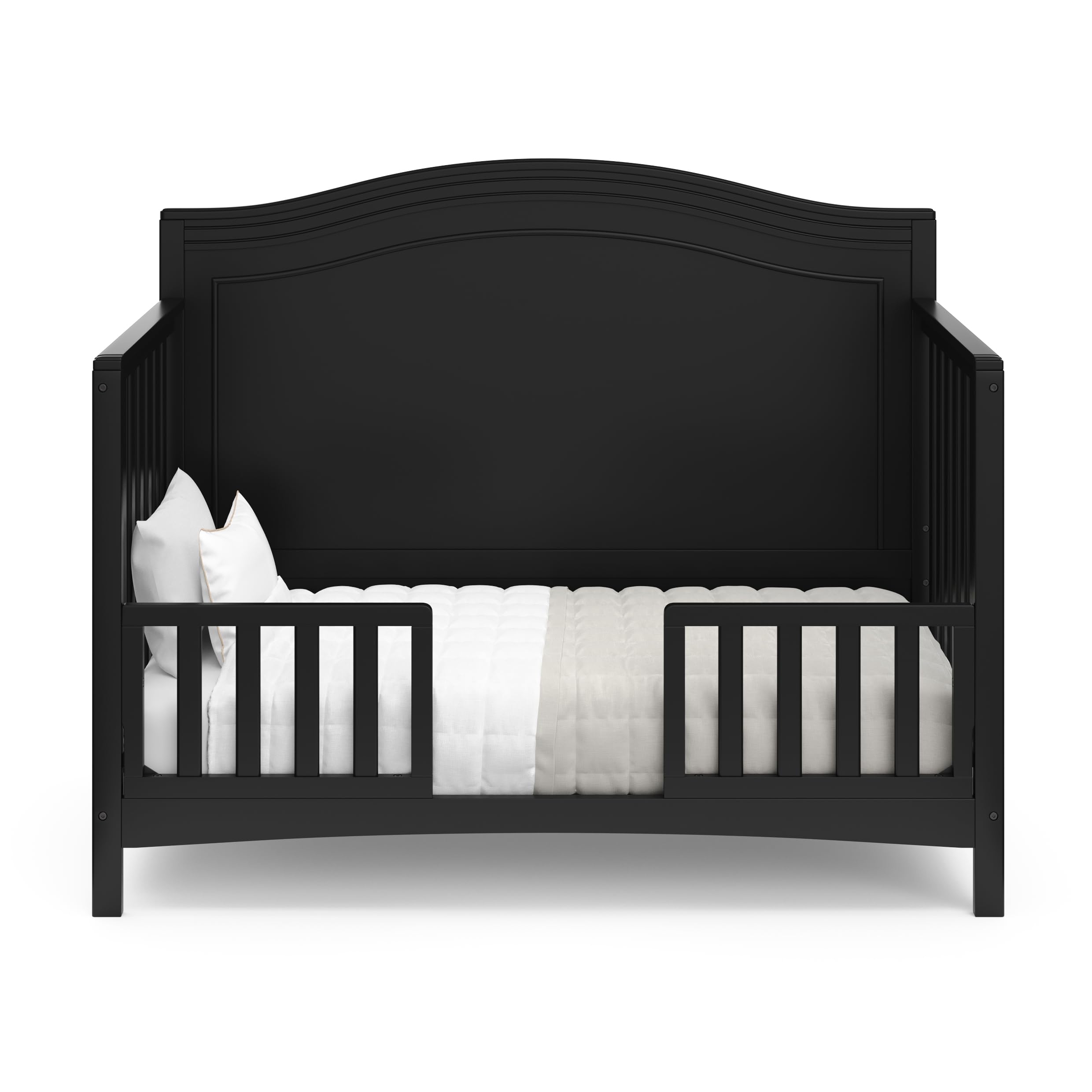 Graco Paris Convertible Crib & Mattress Set - GREENGUARD Gold Certified Baby Crib with Included Mattress, Nursery Essentials in Black | Safe & Durable for Newborn to Toddler | Perfect for Modern Nursery, Bedroom, and Daycare Centers
