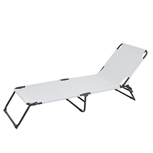 Portable Folding Camping Cot - Lightweight & Compact 3-Fold Design for Outdoor Adventures, Travel & Emergency Use - Gray