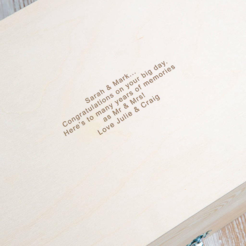 Personalized Engraved Couples Memory Box - Custom Initial Gifts for Anniversaries, Weddings & Housewarming - Romantic Wooden Keepsake Box for Love Letters & Mementos - Perfect Wedding Anniversary Gift for Couples