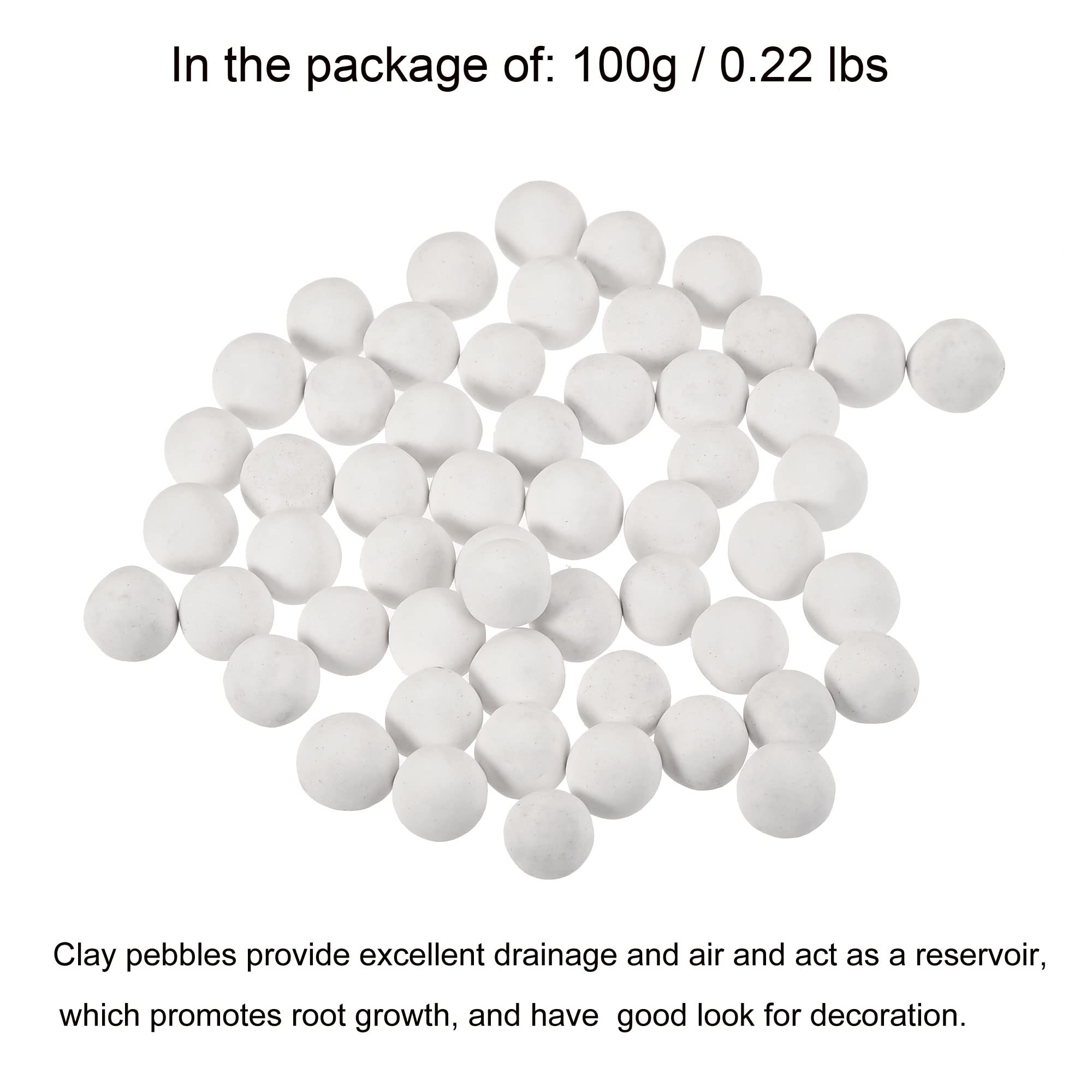 Premium Clay Pebbles 7-8mm for Hydroponics - 0.22 lbs White LECA Balls for Indoor Plants, Orchids, Bonsai & Vase Decor - Ideal for Hydroponic Growing Systems, Aquaponics, and Soil Aeration