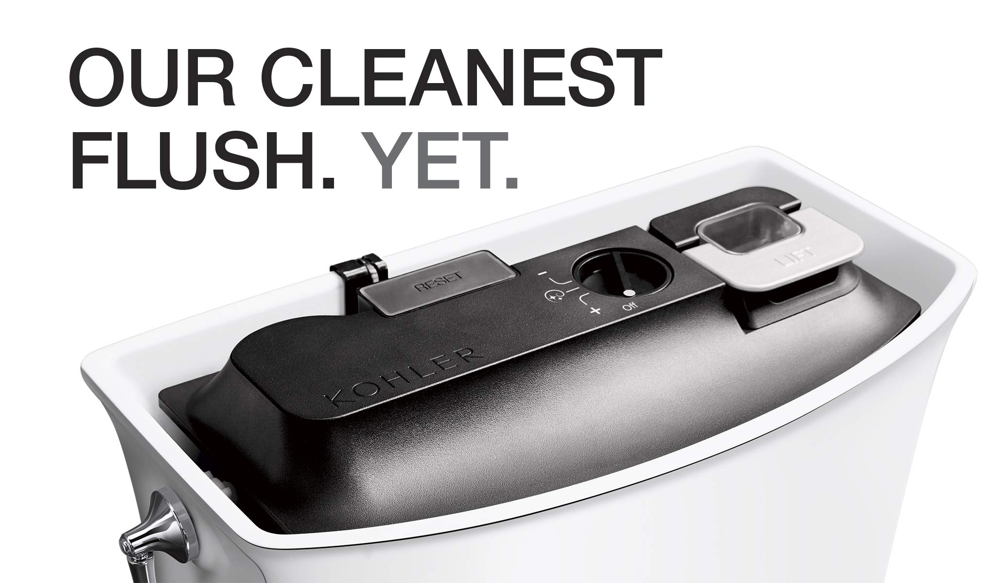 KOHLER Betello 1.28 GPF Toilet Tank with ContinuousClean & AquaPiston Flushing Technology - Left-Hand Trip Lever, Water-Efficient Bathroom Fixture for Modern Homes