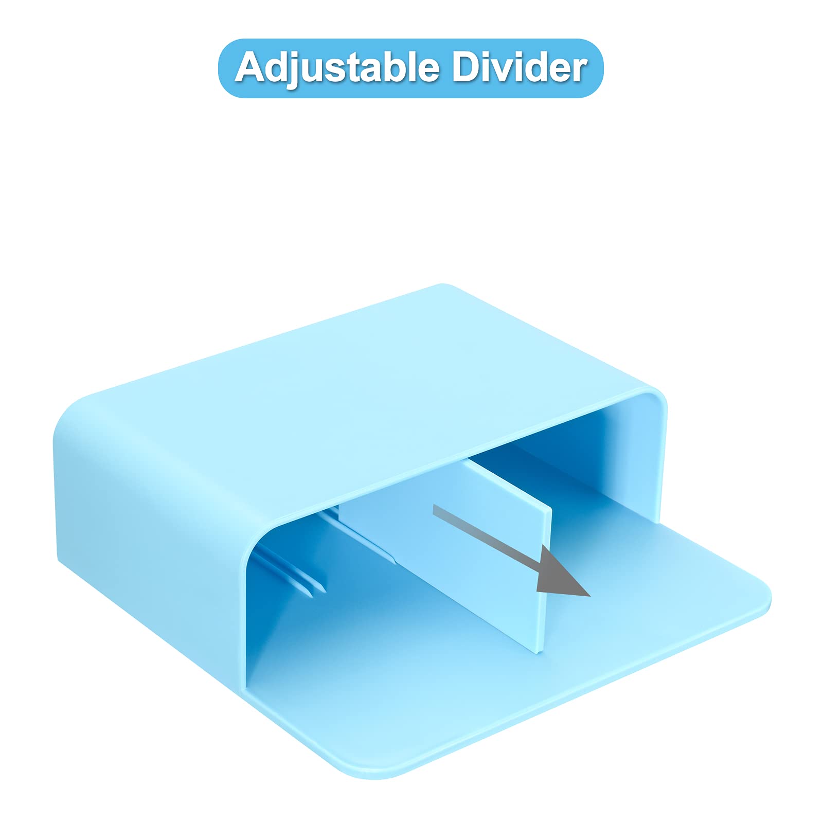Strong Magnetic Marker Holder - Dry Erase Pen Organizer for Whiteboard Markers, Erasers & More | Perfect for Fridge, Office, Classroom & Locker Organization (Blue)