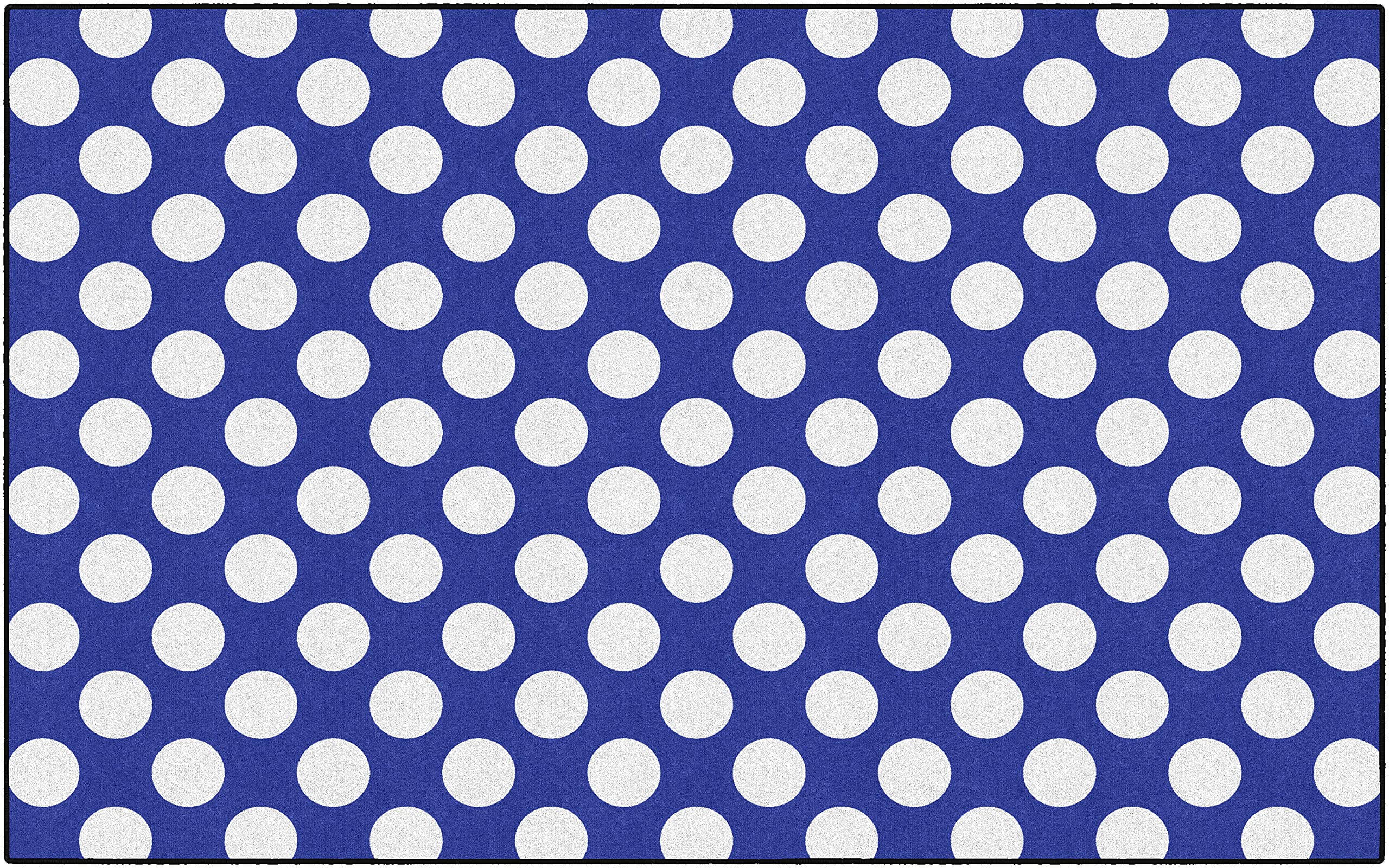 Flagship Carpets Schoolgirl Style Blueberry Pie Polka Dot Classroom Rug - 7'6