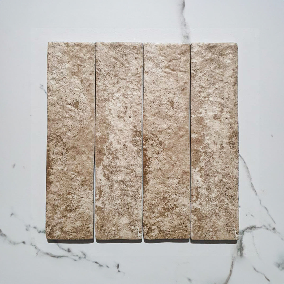 Capri Driftwood Brown 60x250 Brick Look Subway Tile - Peel and Stick Backsplash for Kitchen, Bathroom & Fireplace Renovation