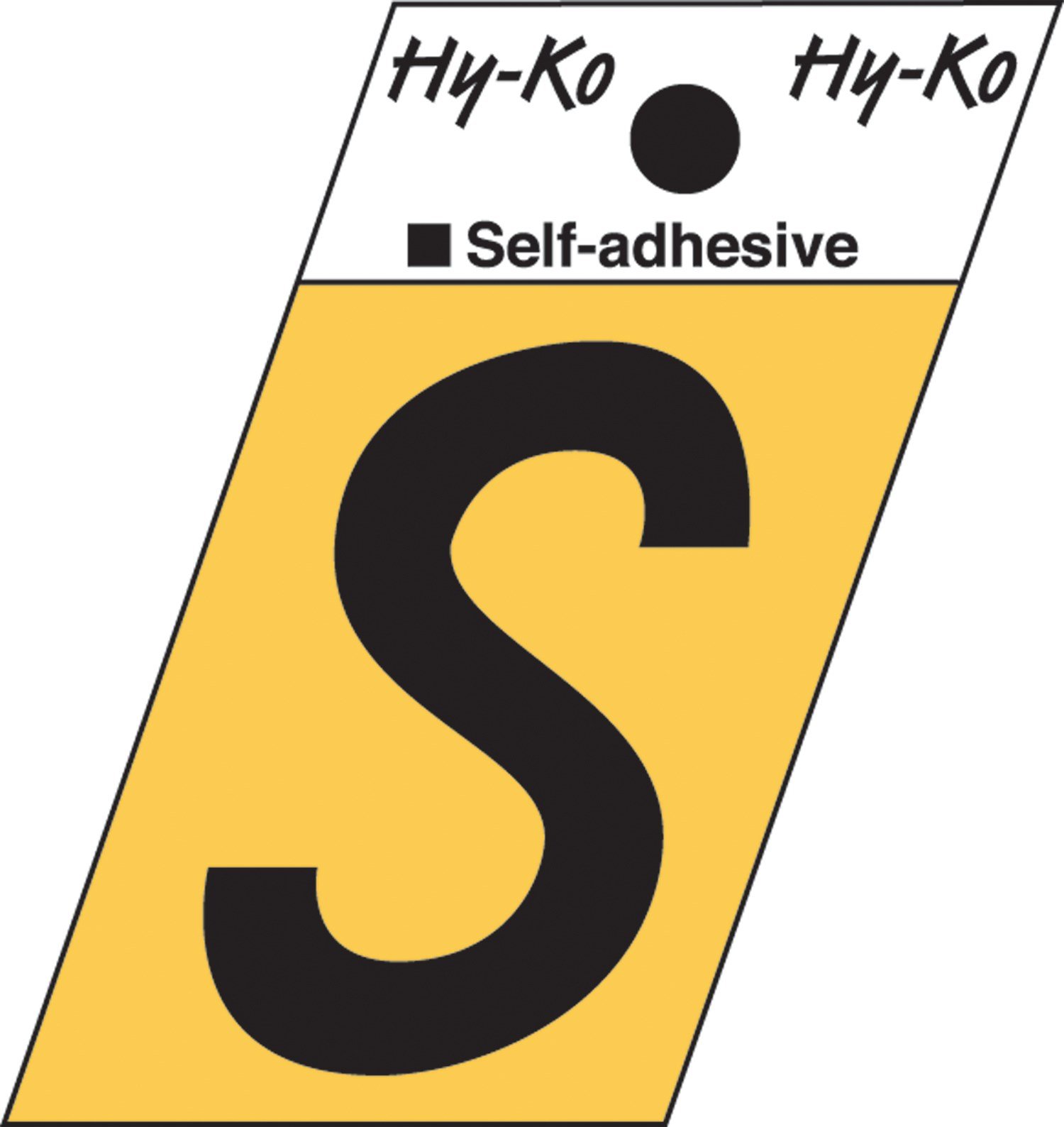 Hy-Ko 1-1/2 Inch Black Aluminum Self-Adhesive Letter S (1 Pack) - Perfect for Mailboxes, Address Plaques, DIY Home Decor & Craft Projects