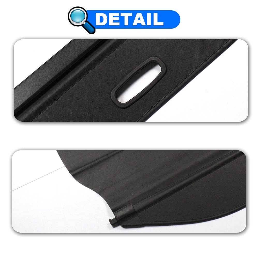 Premium Black Cargo Cover for Hyundai Santa Fe 2019-2023 | Trunk Shade & Luggage Security Protector | Perfect for Road Trips, Grocery Hauling & Outdoor Adventures