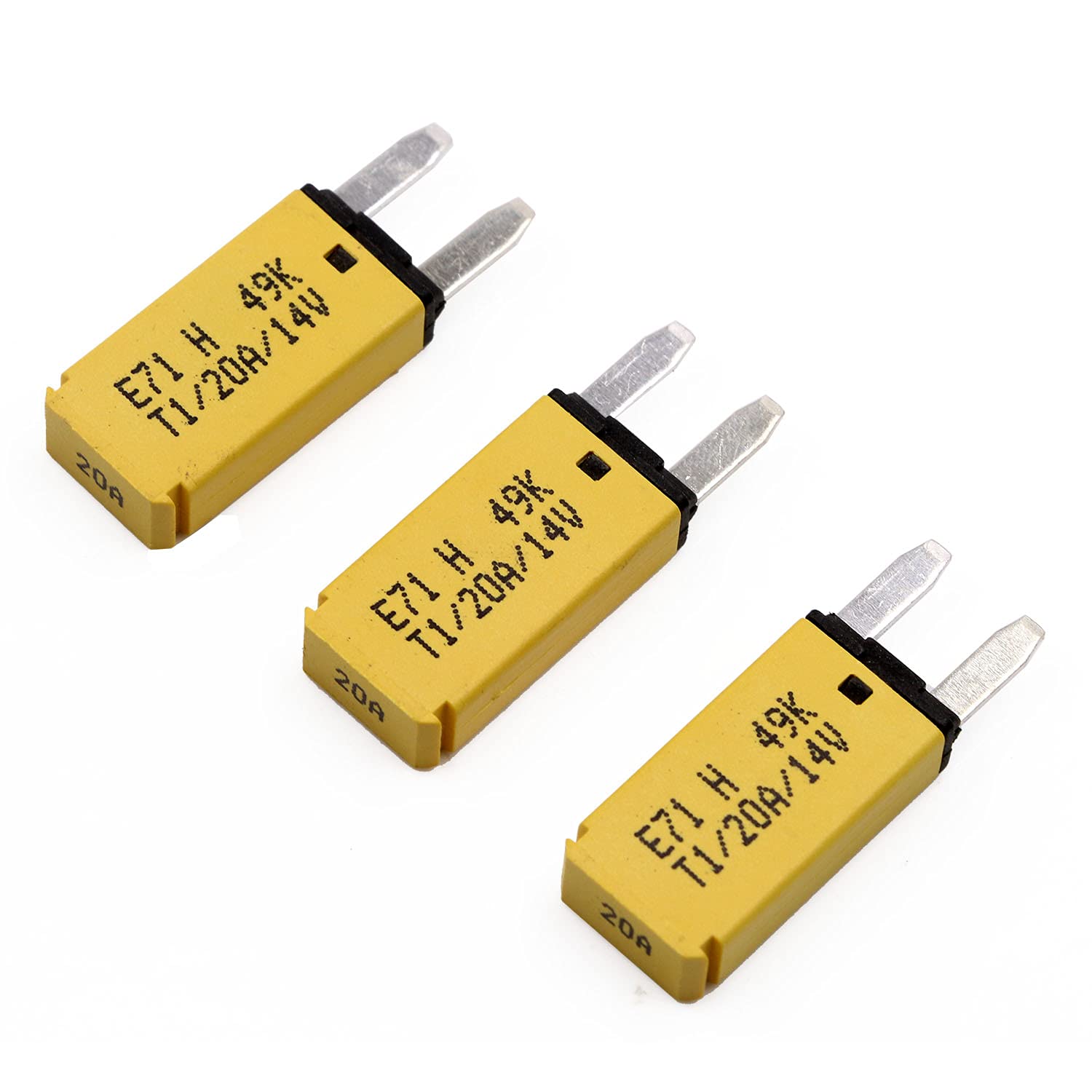 E71 Auto Resettable Fuse - Low Profile Mini Blade Fuses Assortment Kit (3 Pack) for Boat, Marine, RV, Car, Truck - Perfect for Automotive Electrical Protection & Circuit Safety