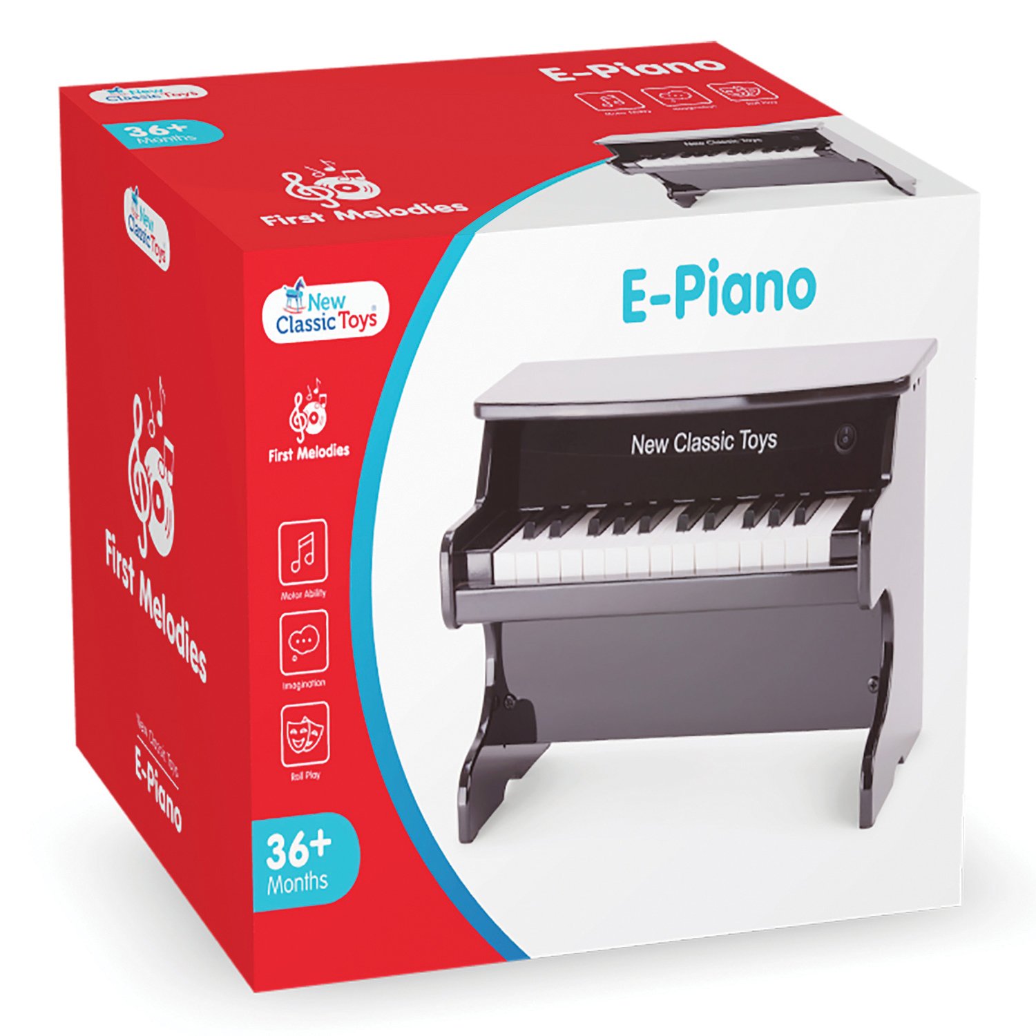Wooden Electric Keyboard for Kids - Classic Musical Toy with Black Finish (Model 10161) | Perfect for Early Childhood Music Education & Home Play