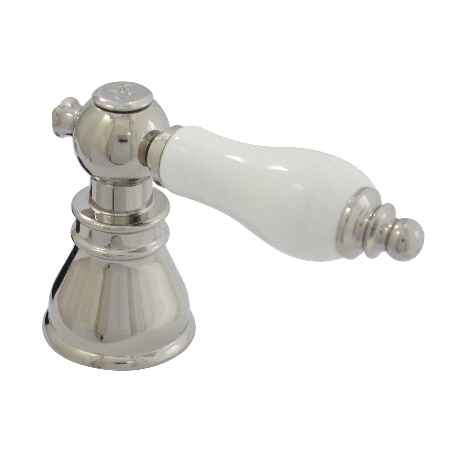 American Patriot FSCH1979APLH Porcelain Lever Handle (Hot Side) - Polished Nickel Finish for Bathroom & Kitchen Faucets - Perfect for Modern Home Renovations