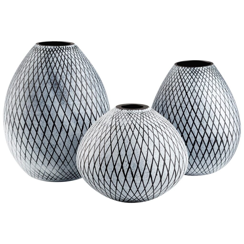 Cyan Design 11095 Bozeman Vase - Frosted Grey Large Glass Vase for Home Decor, Wedding Centerpiece, Floral Arrangement, and Tabletop Display