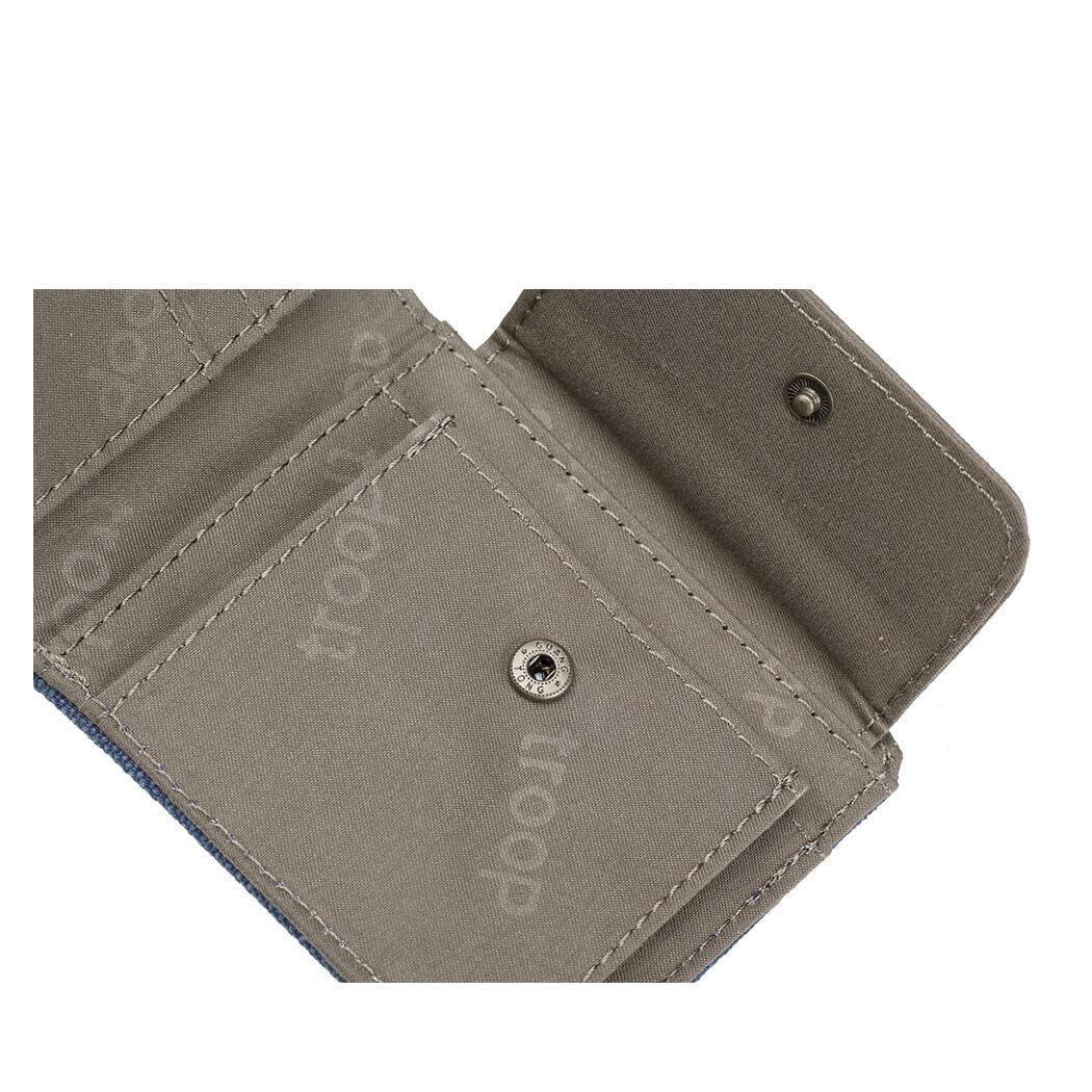 TRP0500 Troop London Men's Bi-Fold Canvas Wallet - Slim RFID Blocking Leather Card Holder for Everyday Use & Travel
