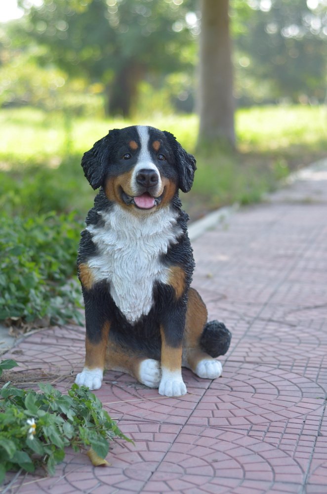 Bernese Mountain Dog Statue - Handcrafted Collectible Figurine for Home Decor, Office Desk, or Gift Giving