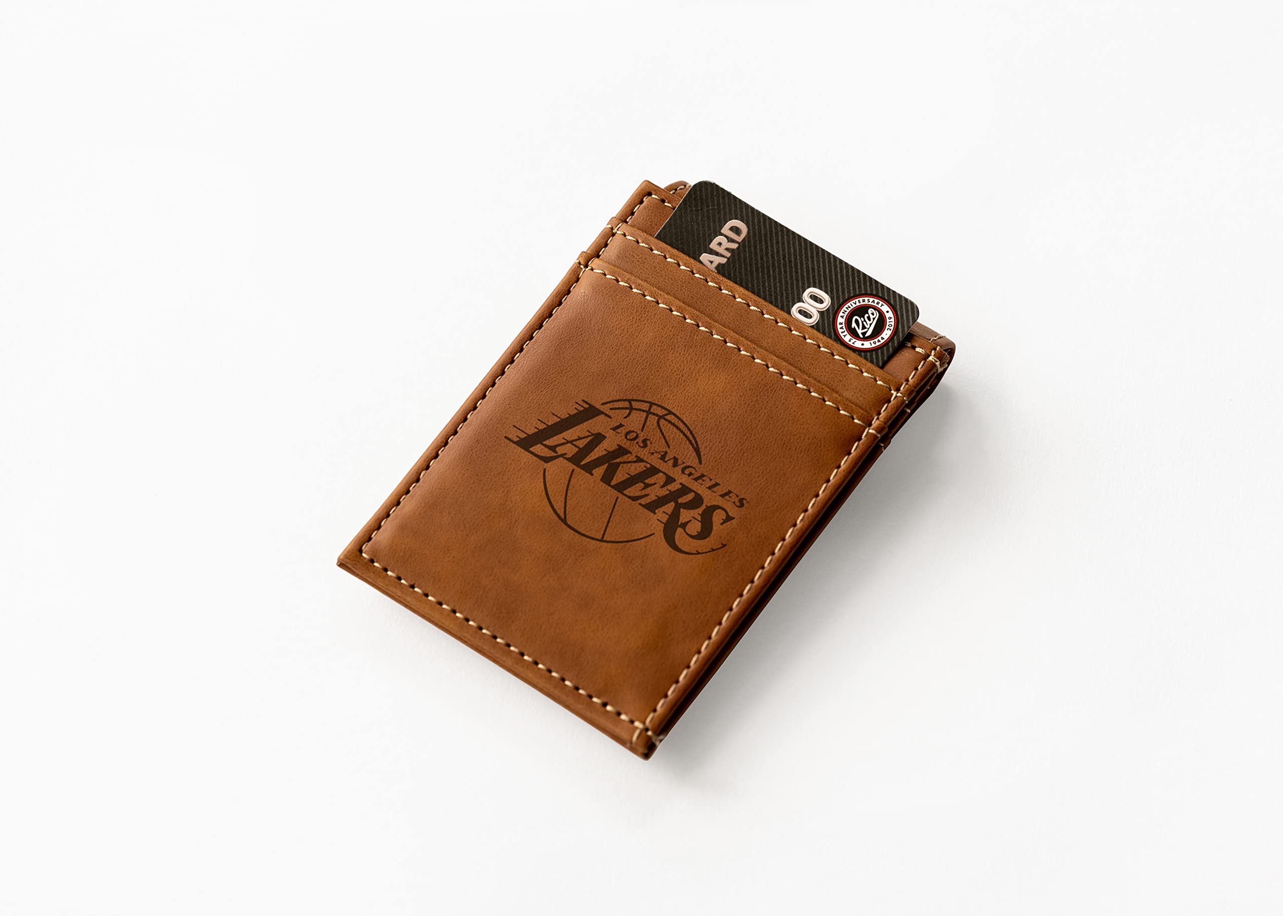 NBA Basketball Laser Engraved Front Pocket Wallet - Slim & Comfortable Bifold Wallet for Men, Perfect Gift for Basketball Fans - Ideal for Games, Travel & Everyday Carry