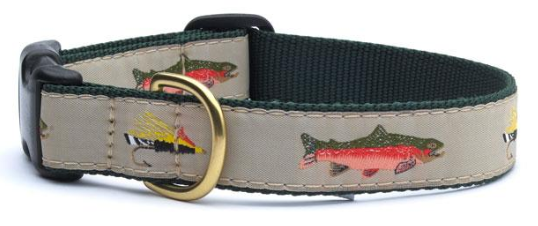 **Durable Fly Fishing Dog Collar for Outdoor Adventures - Perfect for Hiking, Camping & Fishing Trips**