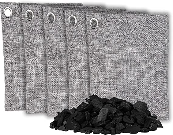 Natural Bamboo Charcoal Air Purifying Bags - Odor Eliminator & Moisture Absorber for Home, Closet, Car, and Pet Areas | Eco-Friendly Air Freshener & Dehumidifier
