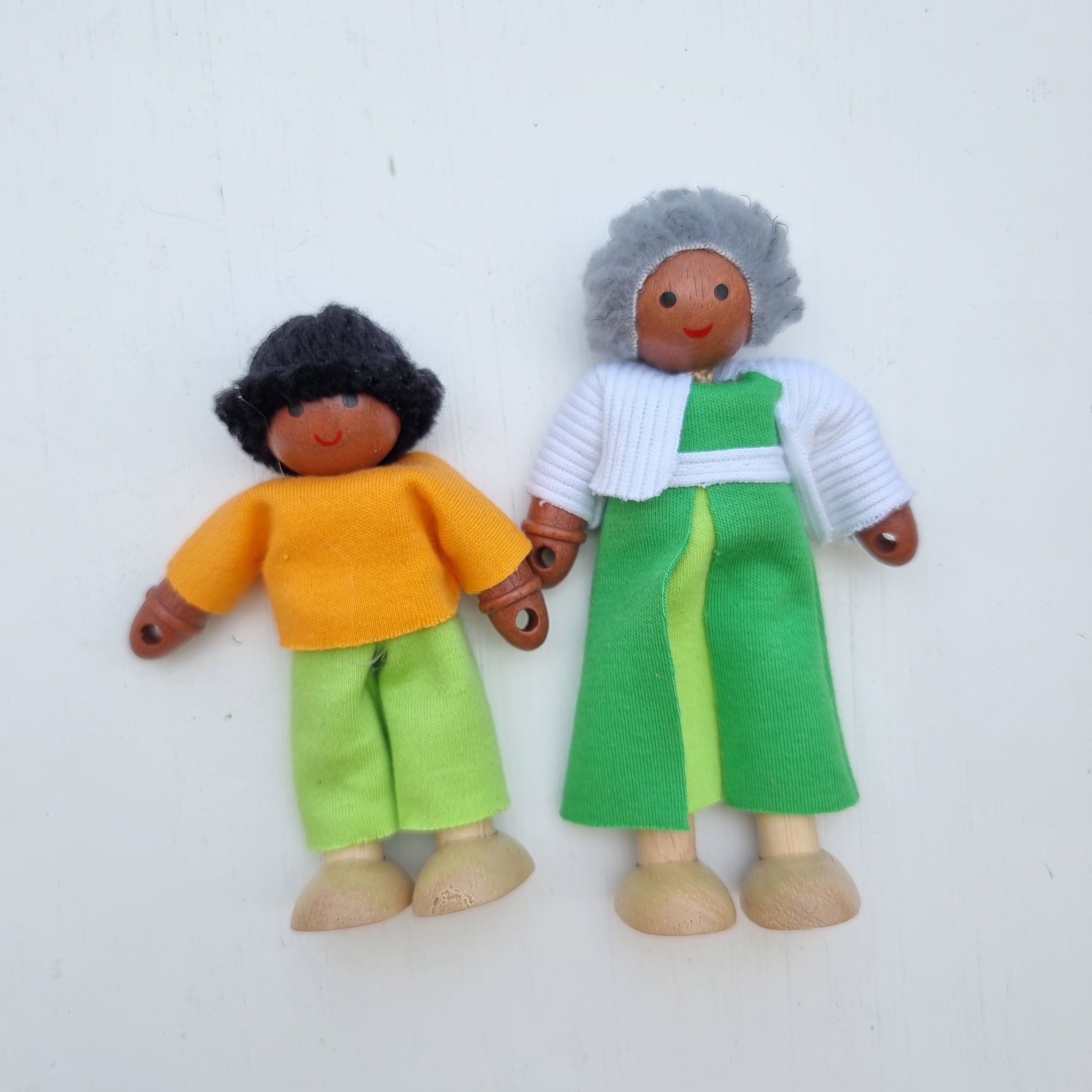 Happy Wooden Dolls - Handcrafted African Wooden Figurines for Home Decor, Gift Giving & Cultural Displays