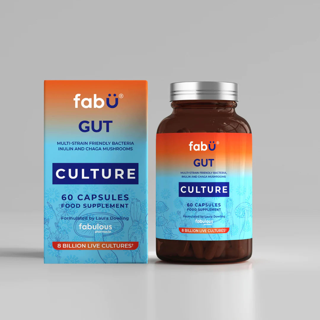 FabÜ GUT CULTURE Probiotic Supplement for Digestive Health & Immune Support - Supports Gut Flora Balance, Digestion & Wellness - Perfect for Daily Use, Travel & Active Lifestyles