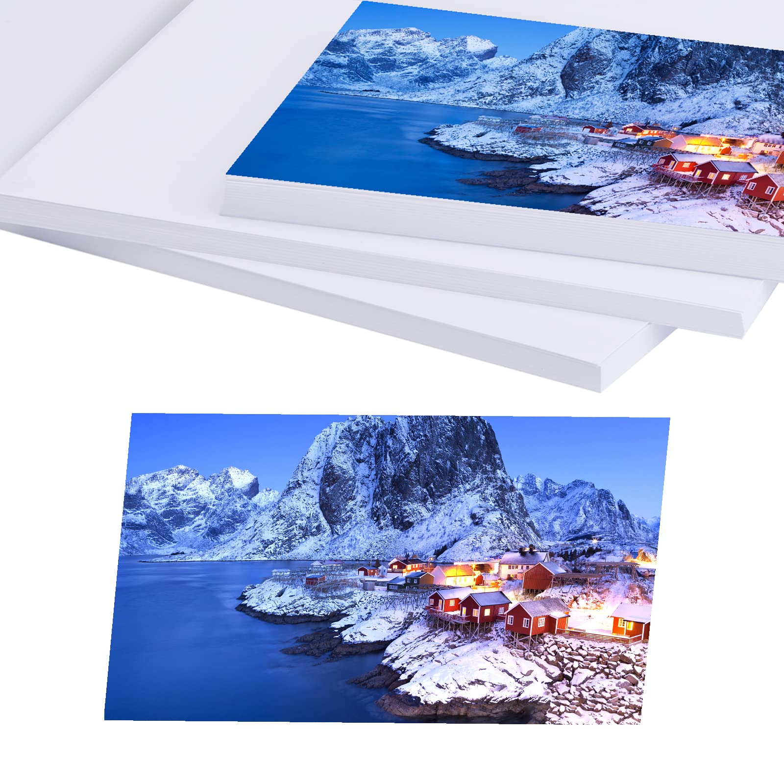 Premium 110-Sheet Glossy Photo Paper Set - 4x6, 5x7 & 8x10 Inch Sizes - 180gsm High-Quality Inkjet Printing Paper for Dye Ink Printers - Vibrant Colors & Sharp Details - Perfect for Photo Albums, DIY Projects, Party Invitations, Camping Memories & Festival Documentation