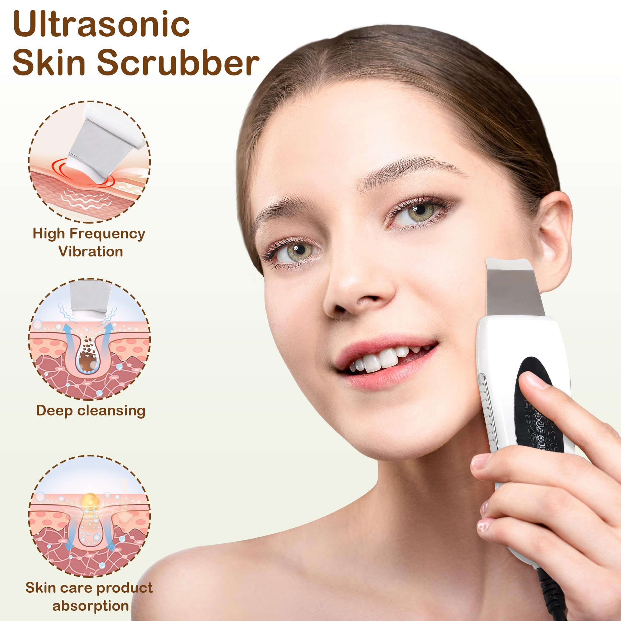 Professional Diamond Microdermabrasion Machine - 3 in 1 Skin Exfoliator & Rejuvenation Device for Face & Body | At-Home Spa Treatment, Anti-Aging & Acne Scar Removal