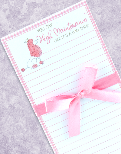 Premium Poodle-Themed Shopping List Notepads - Cute & Practical Memo Pads for Grocery Lists, Errands & Office Organization