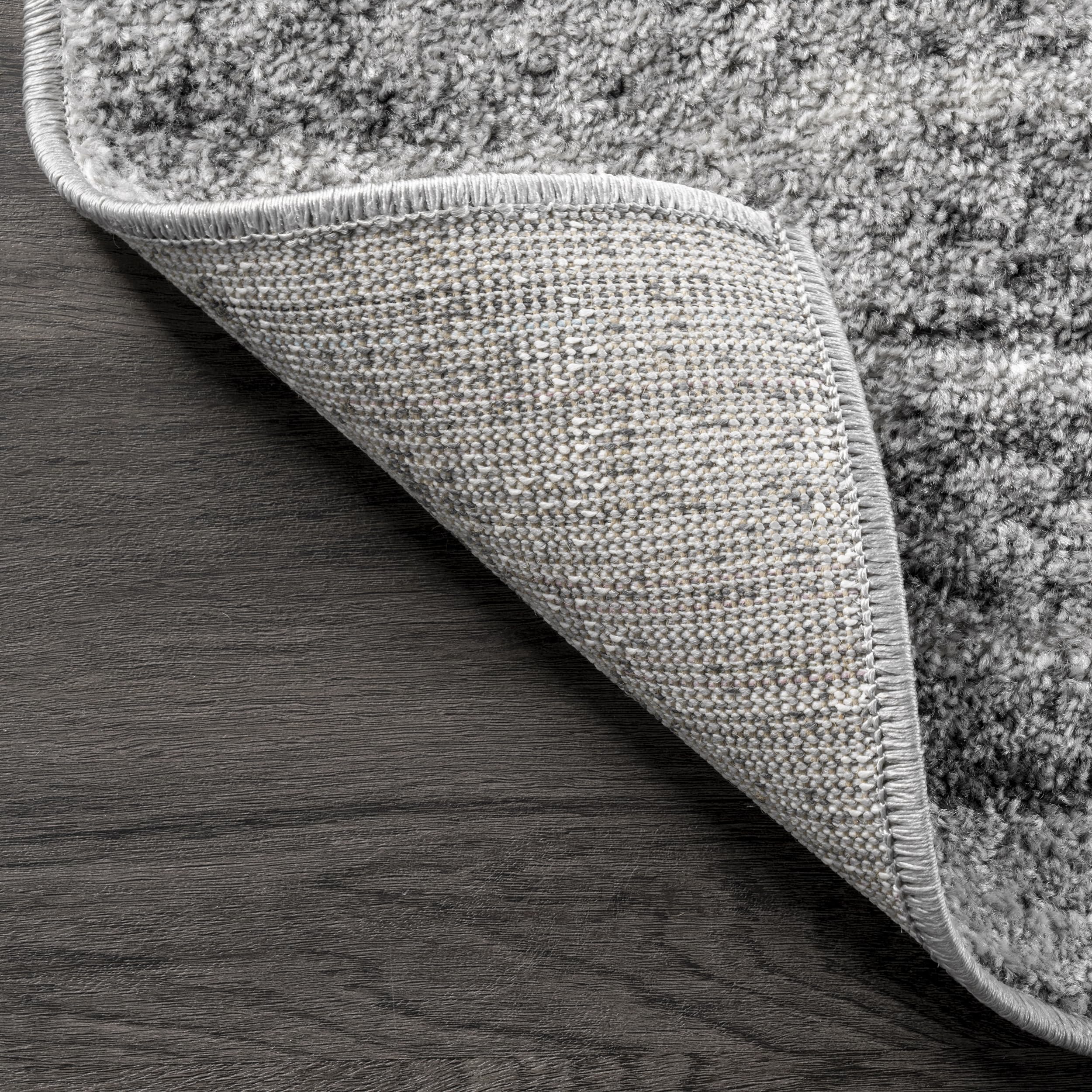 nuLOOM Sherill Grey 4' x 6' Indoor Area Rug - Non-Shedding, Power Loomed High-Traffic Rug for Living Room, Bedroom & Home - Perfect for Family Rooms, Office Spaces and Entryways