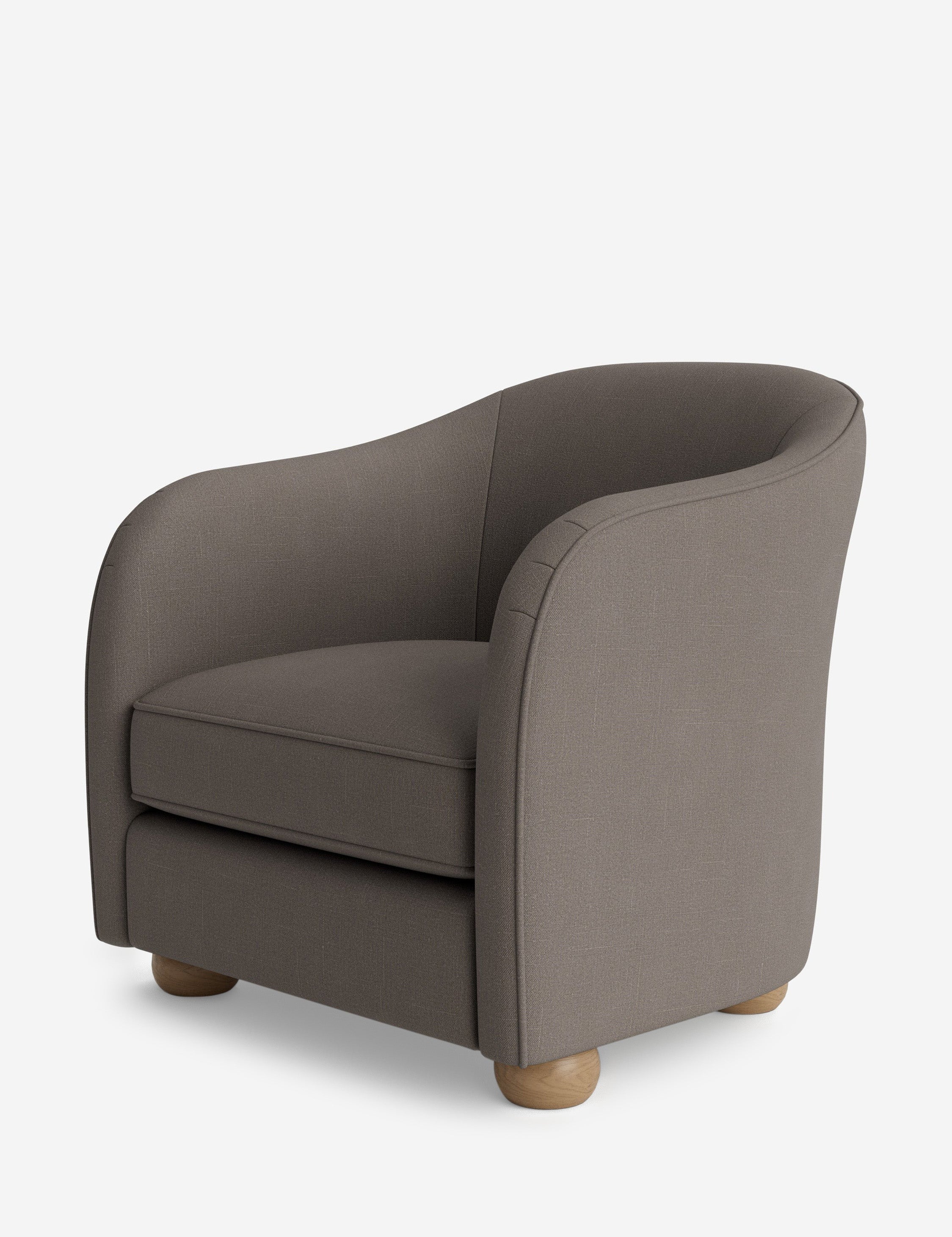 Faro Accent Chair by DISC Interiors - Modern Mid-Century Lounge Chair with Wooden Legs & Upholstered Seat - Perfect for Living Room, Bedroom or Office Decor
