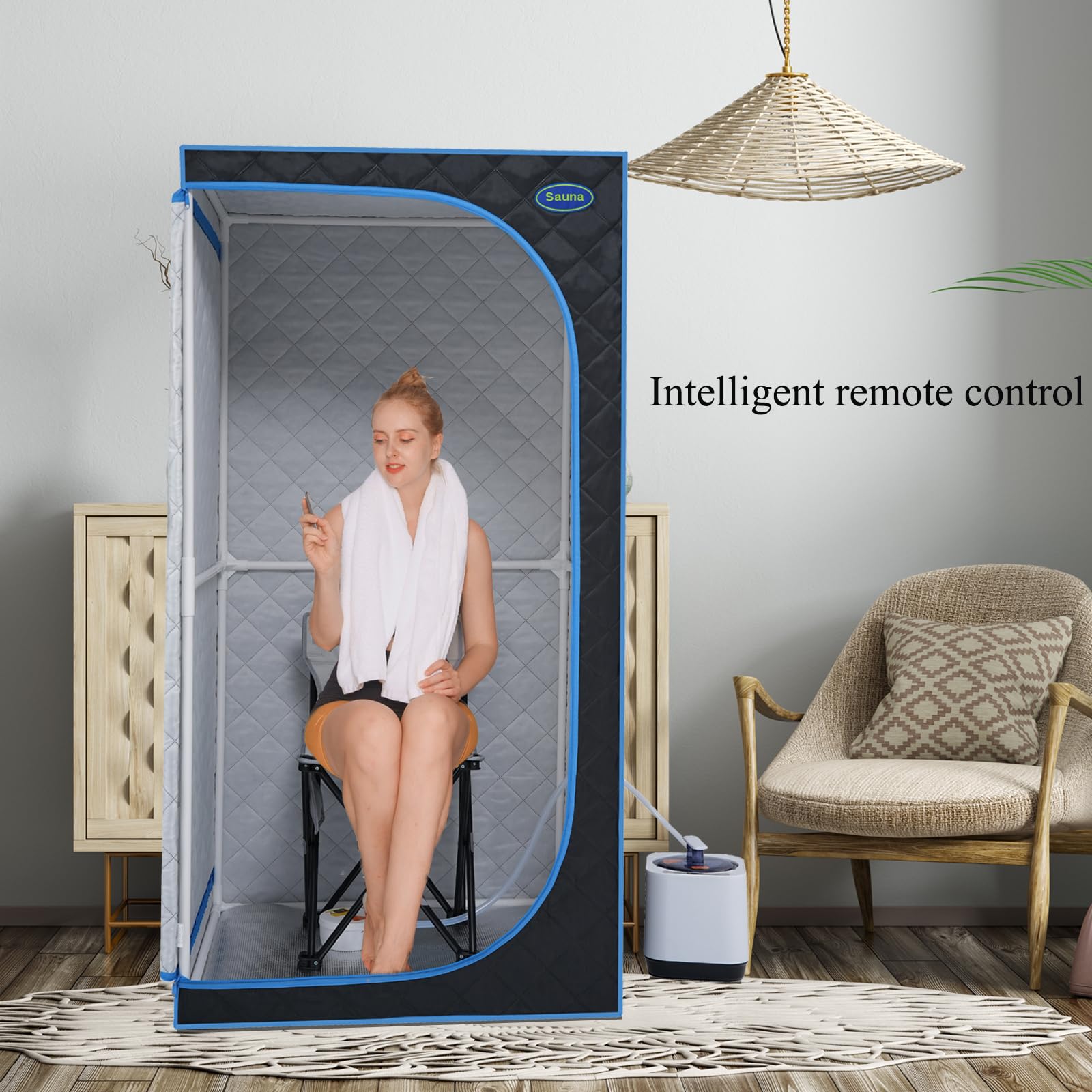 LTCCDSS Portable Steam Sauna Tent for Home - Fast Heating Personal SPA with Steam Generator & Chair - Indoor Sauna for Relaxation, Detox & Weight Loss at Home