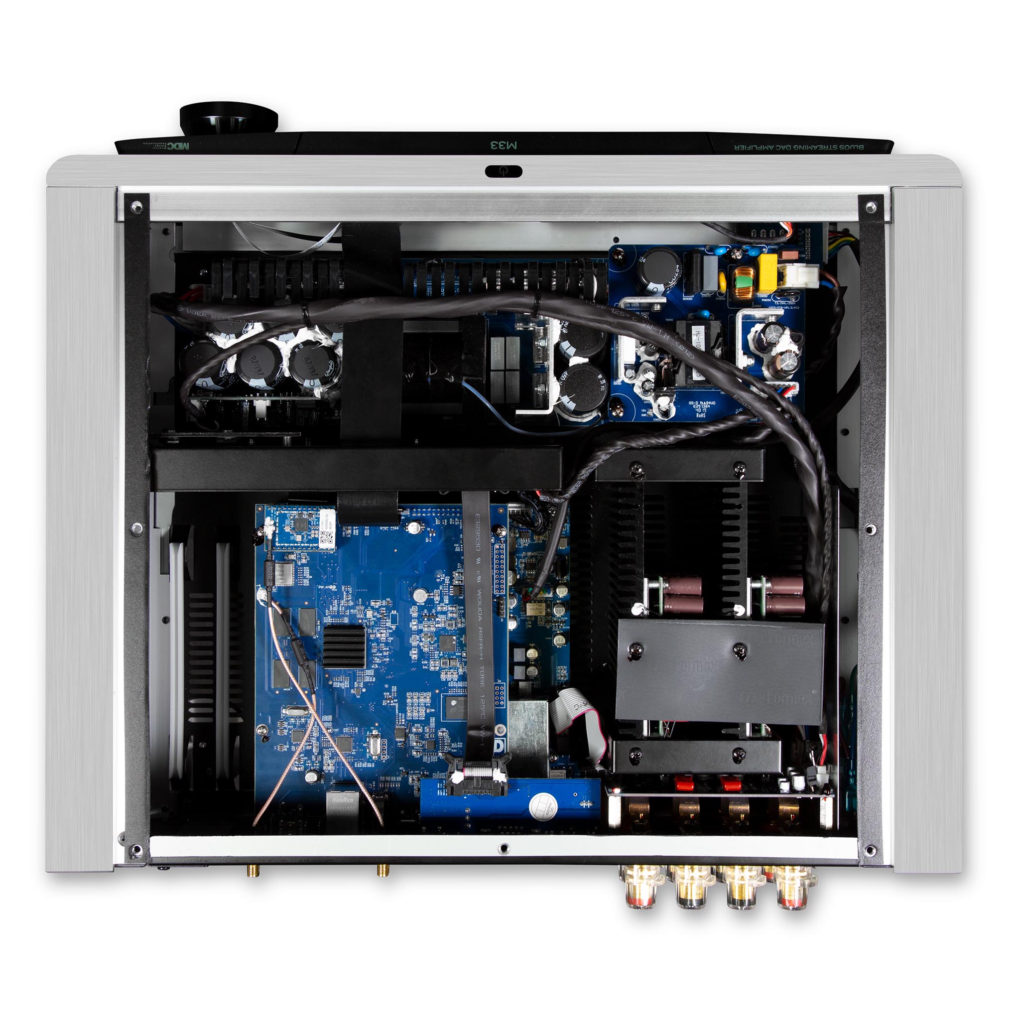 NAD M33 BluOS Streaming Integrated Amplifier with DAC - High-Fidelity Audio for Home Theater & Music Listening