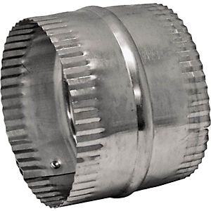 4 Inch Aluminum Duct Connector - Silver HVAC Fitting for Air Ventilation & Exhaust Systems | Home, Garage & Workshop Use