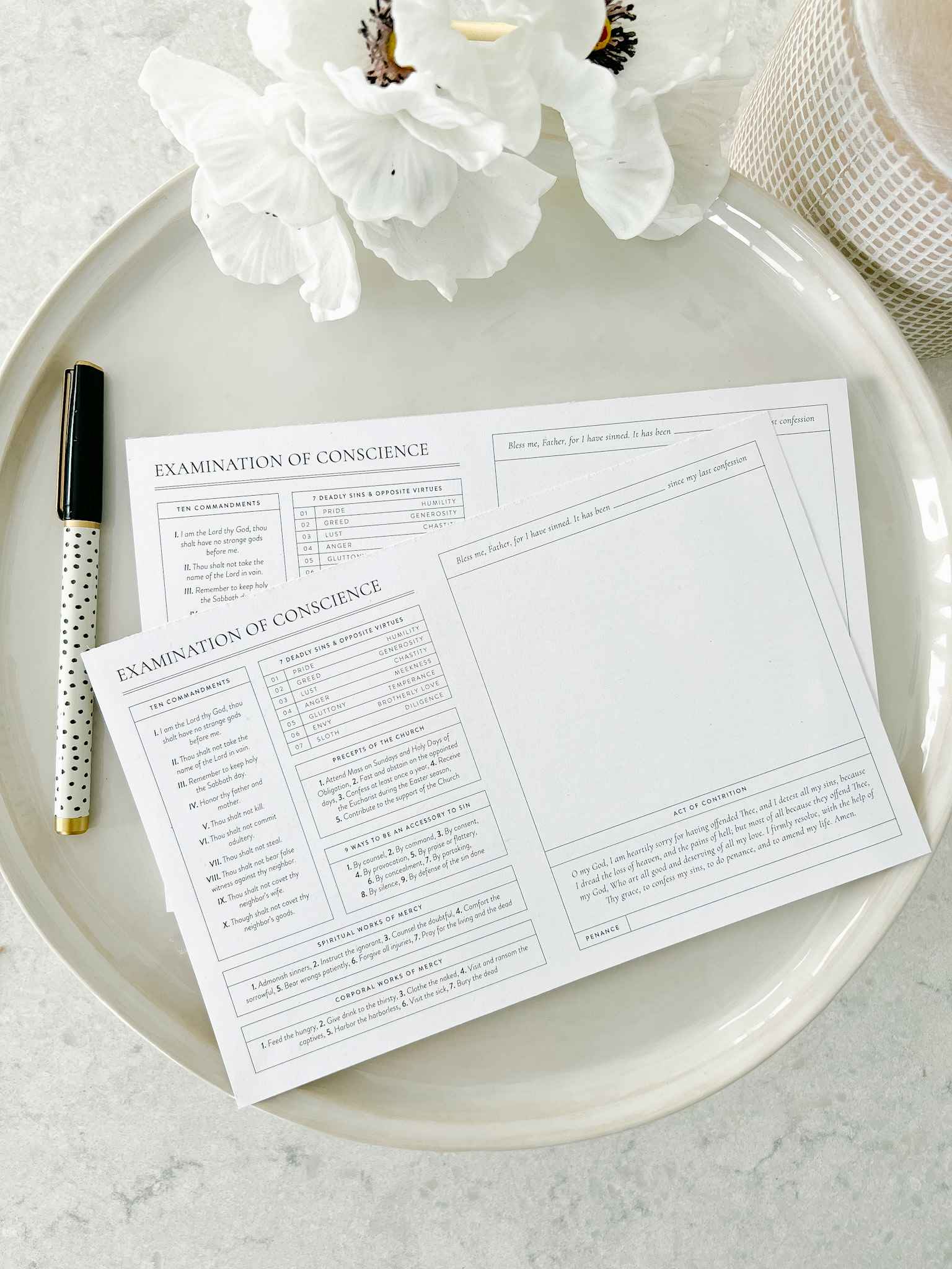 Examination of Conscience Notepad - Catholic Confession Journal for Reflection & Forgiveness - Perfect for Prayer, Church, and Spiritual Growth