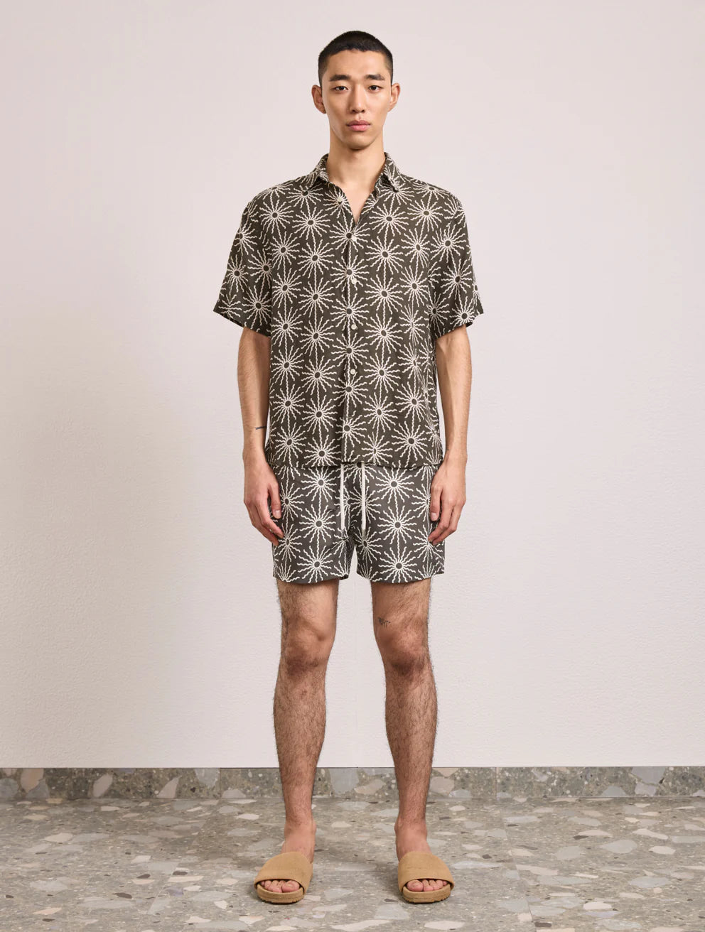 FRESCOBOL CARIOCA Castro Linen Shirt for Men - Breathable Summer Casual Button Down Shirt - Perfect for Beach, Vacation and Outdoor Activities