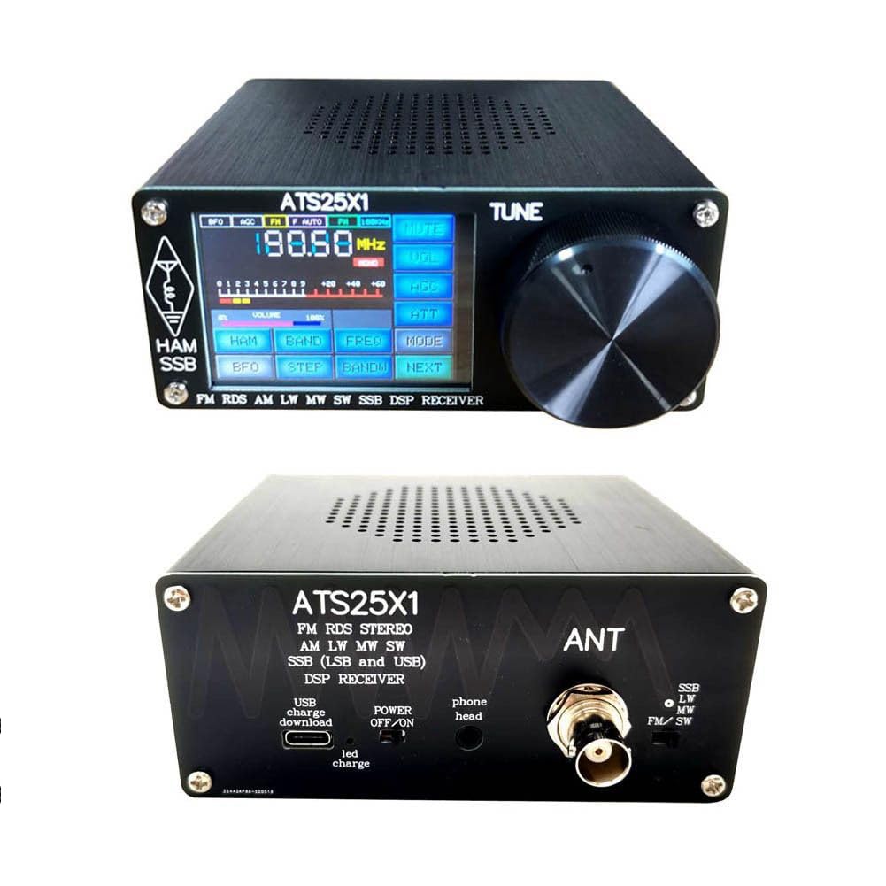 Paociuro -25X1 Spectrum Scan Receiver - Black Wireless Full Band Radio with 2.4