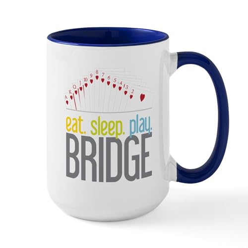 White/Navy Inside - Bridge Large Mug