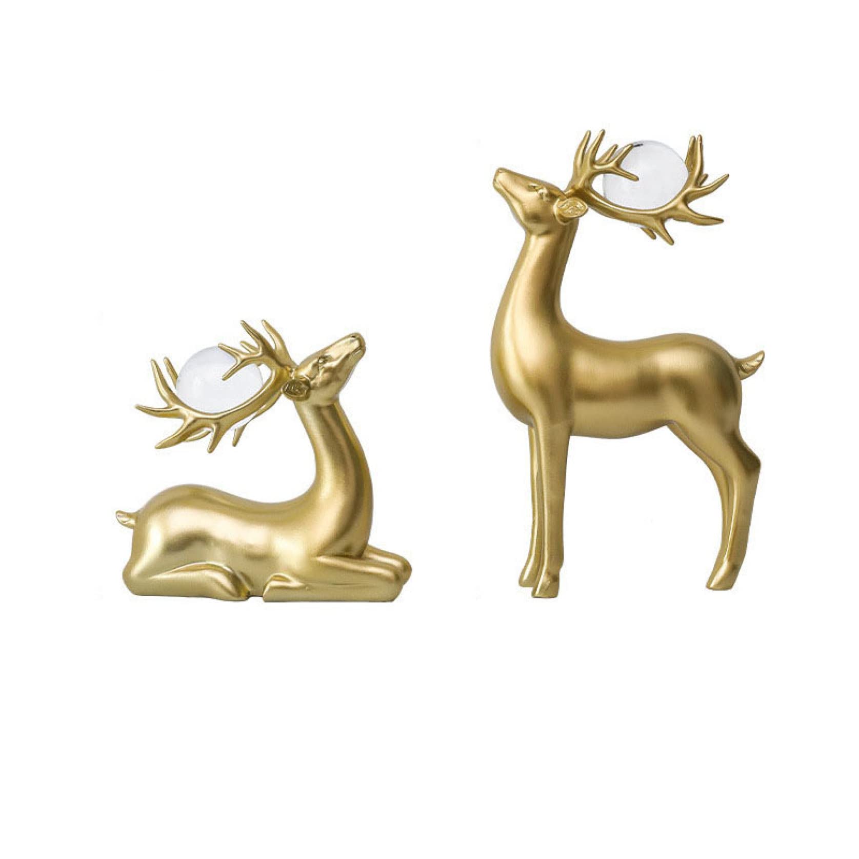 Nordic Marble Deer Statue - Modern Elk Sculpture for Luxury Home Decor, Handcrafted Wedding Gift & Desktop Decoration - Perfect for Living Room, Office or Wedding Centerpiece