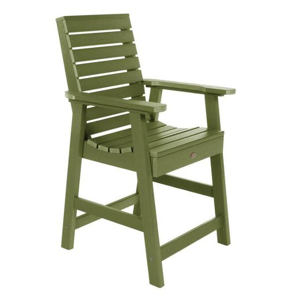 Weatherly Outdoor 5-Piece Round Counter Height Dining Set - Patio, Garden, Poolside & Backyard Al Fresco Dining Furniture