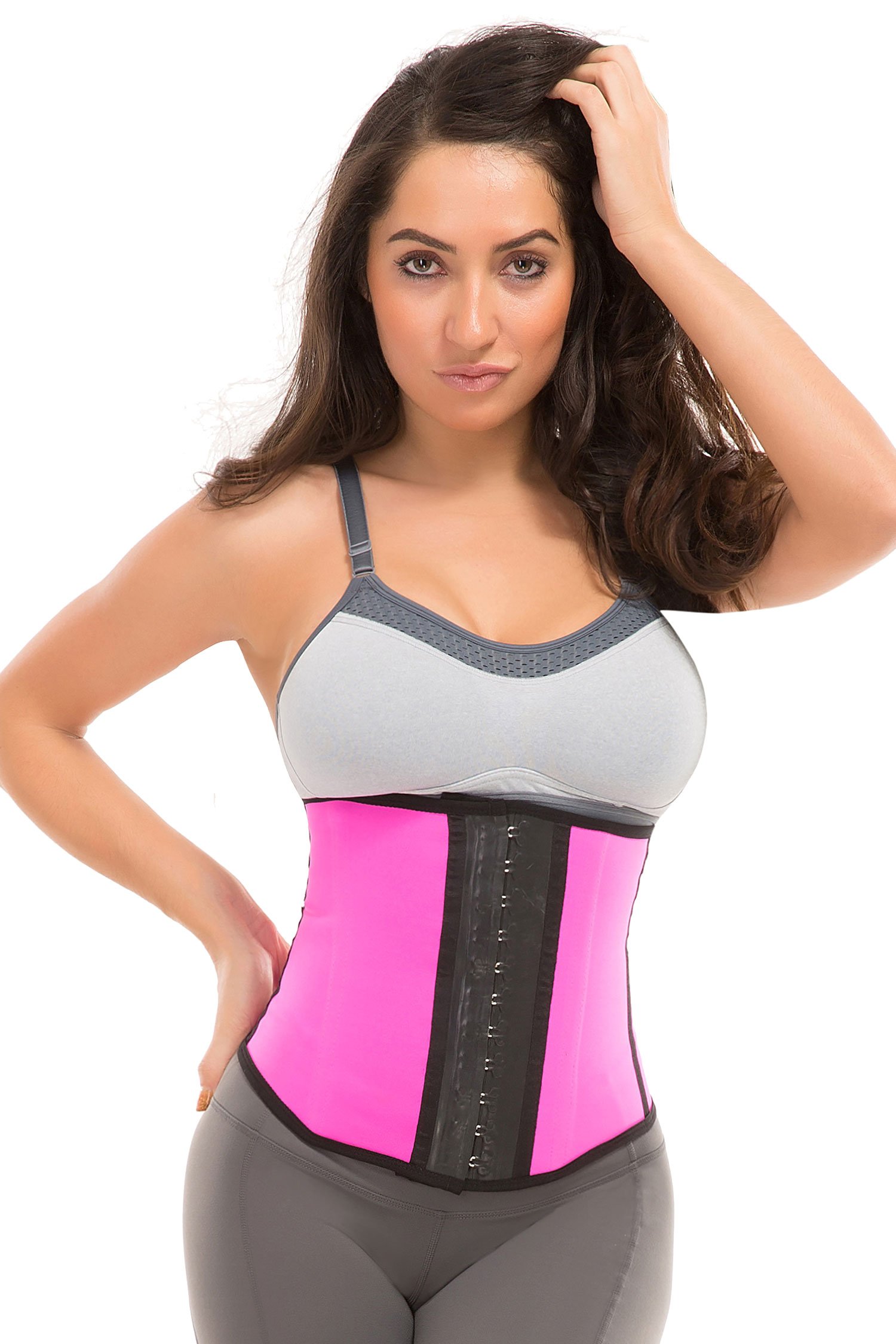 TruFigure Colombian Sport Latex Waist Trainer & Cincher for Women - 3 Hook Adjustable Faja Deportiva for Tummy Control & Body Shaping - Perfect for Workouts, Postpartum & Everyday Wear